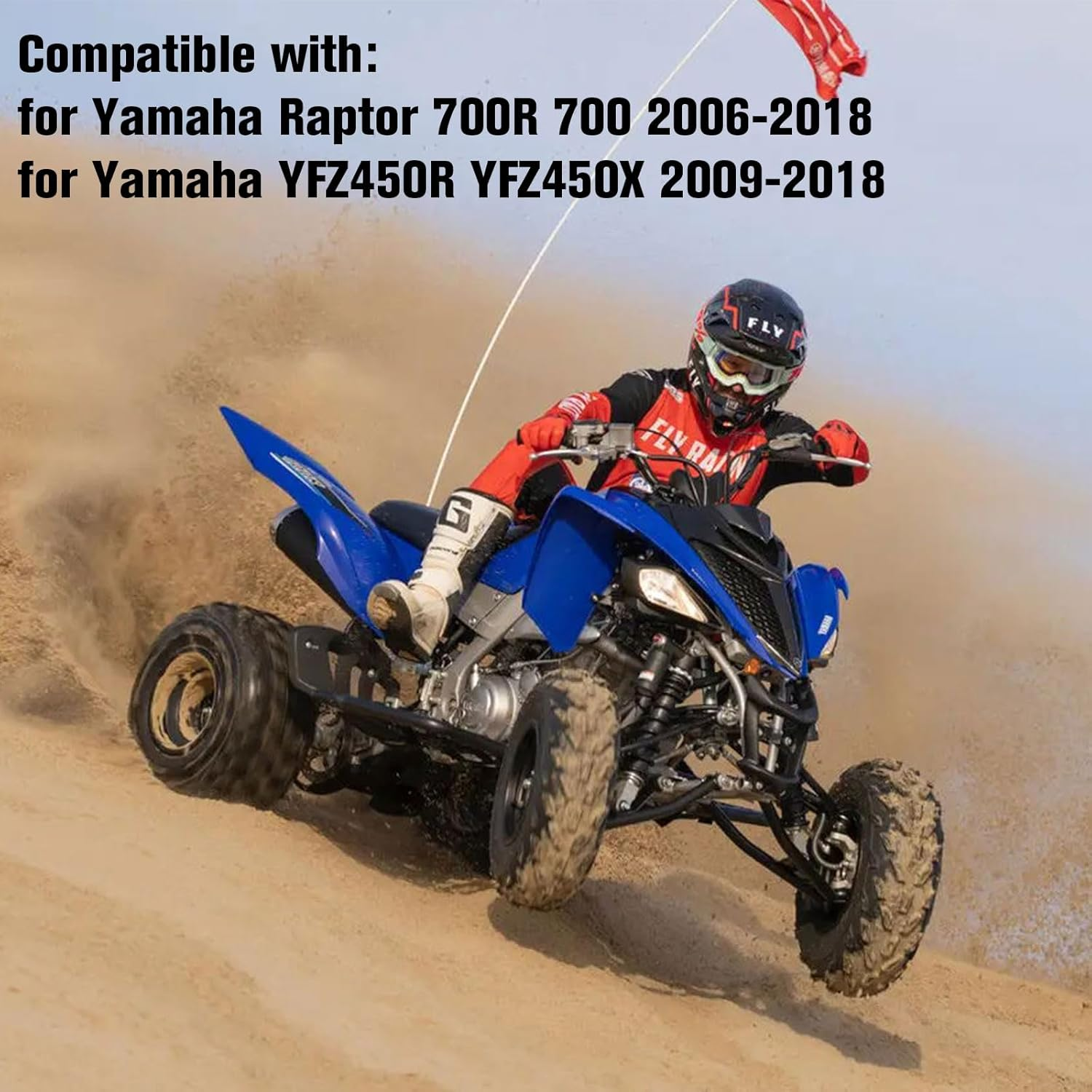 XUTVOTOR Taillight for Yamaha Raptor, LED Smoked Black Tail Light Brake Light for Yamaha Raptor 700R 700 2006-2018 / YFZ450R YFZ450X YFZ 450R 450X 450 R X 2009-2018 Accessories (1PCS) image number 5