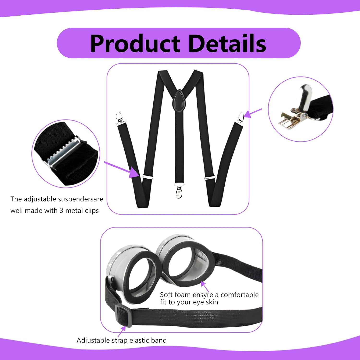 Halloween Adult Costume Accessories, Yellow Cosplay Costume Accessories with Hat Goggles Gloves for Men Women Halloween Cosplay Party image number 5