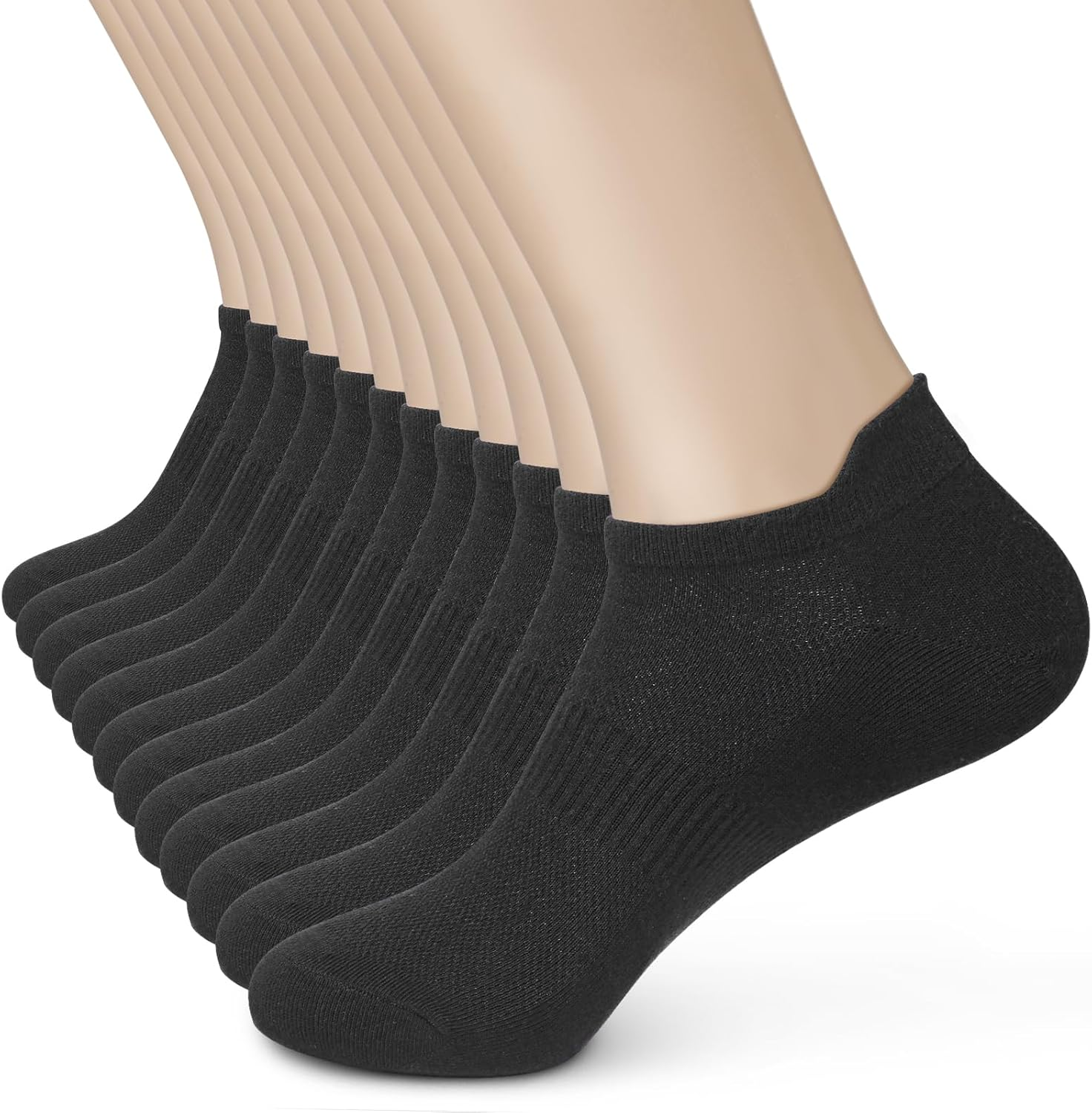 Women'S Ankle Running Socks - Low Cut Athletic Sports Soft Thin No Show Socks with Tab 6 Pairs