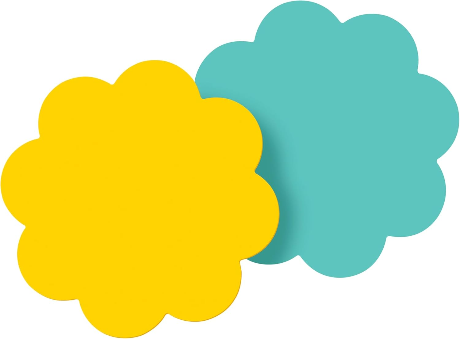 Post-It Super Sticky Notes, 3 in X 3 In, Daisy Shape, Assorted Colors, 2 Pads/Pack, 75 Sheets/Pad (7350-DSY) (Pack of 2)