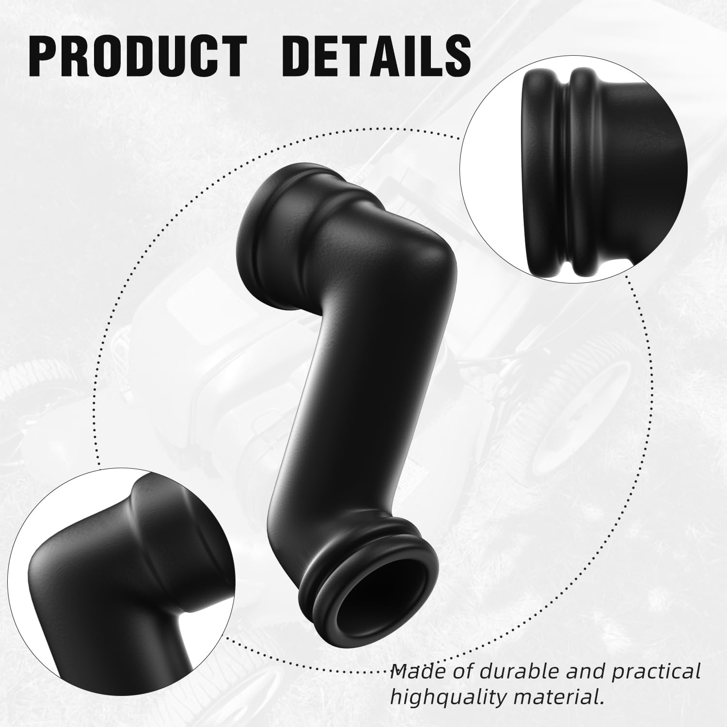 Deawater 3Pcs Black Plastic, Rubber Breather Tube Replaces Old # 280100, 692253 image number 3