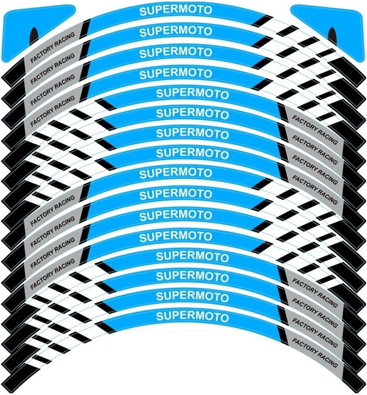 Stickers Motorcycle Rim Stickers Rim Edge Sticker Rim Edge Stripes Reflective Decals Logo Accessories for Yamaha (Color : 10Inchblue)