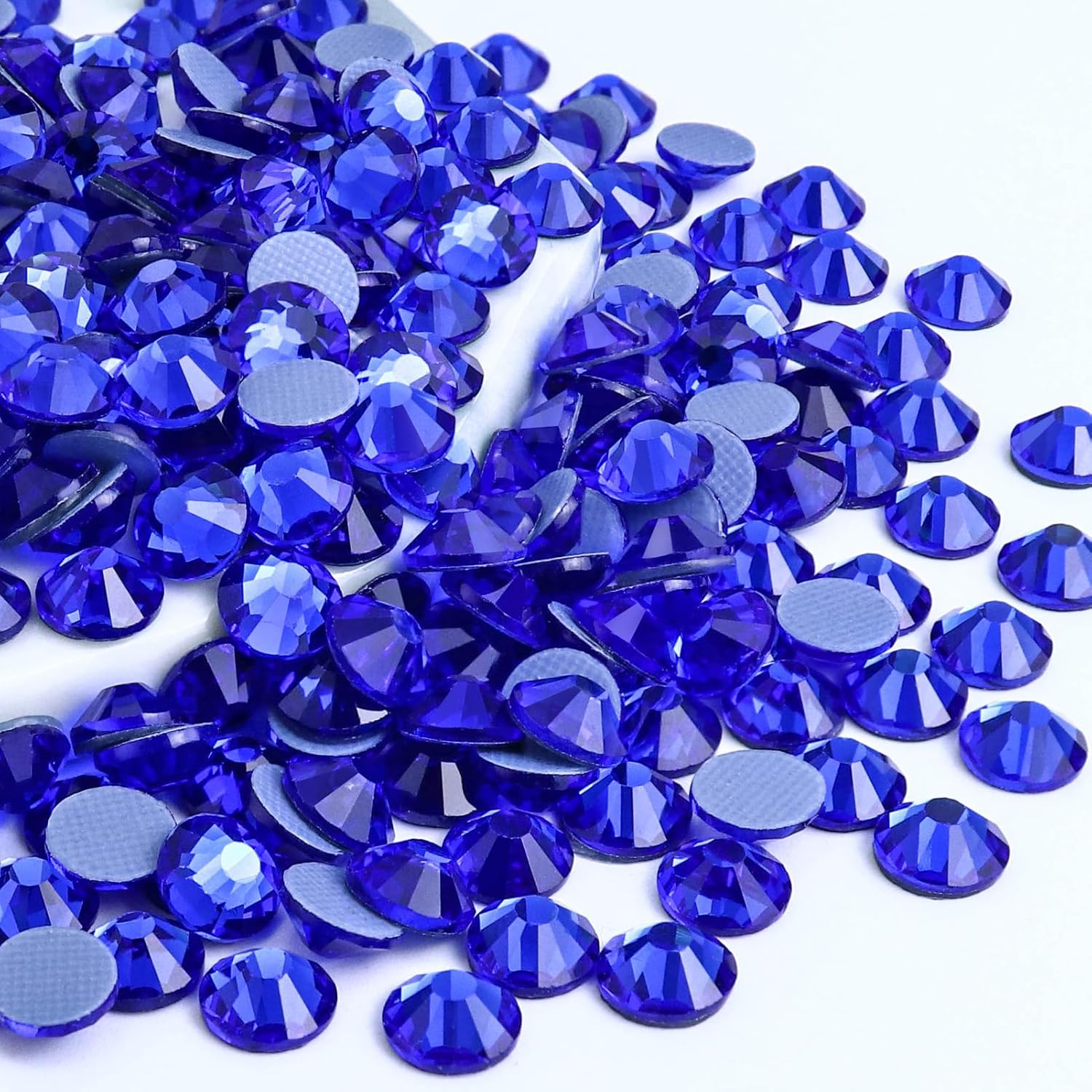 Towenm SS30 6.5MM Hotfix Crystals Glass Rhinestone, Flatback Hot Fix round Gems Crystal Stones for Clothes Crafts (Sapphire/Blue, 288 Pieces) image number 6