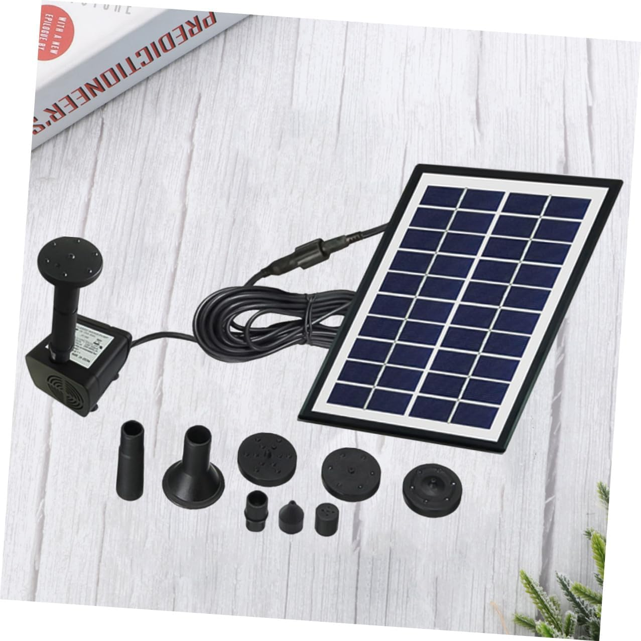 Totority Solar Powered Floating Water Fountain Pump for Garden Outdoor Landscape Miniature Fish Tank Aerobic Circulation No Battery Required Black image number 5