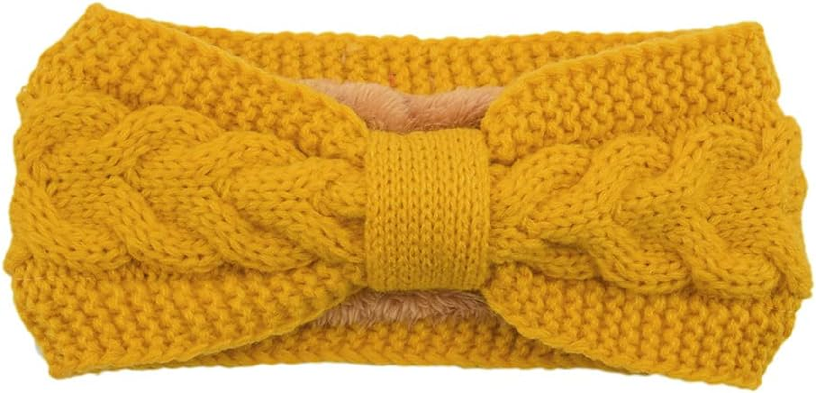 Whakano Winter Vintage Headband Braided Headbands Knitted Thickening Ear Warmers Elastic Wide Fashion Headband for Everyday Sports Yoga for Women and Girls, Dark Green - Navy Blue image number 4