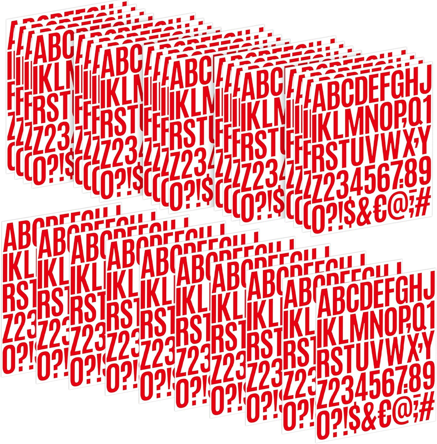 30 Sheets Letter Stickers 1500 Pcs Large Alphabet Sticker 2 Inch Vinyl Self Adhesive Stick on Stickers for Water Bottles Cup Mailbox Number Address Craft Scrapbooking Bulletin Board Decor White - Black image number 2