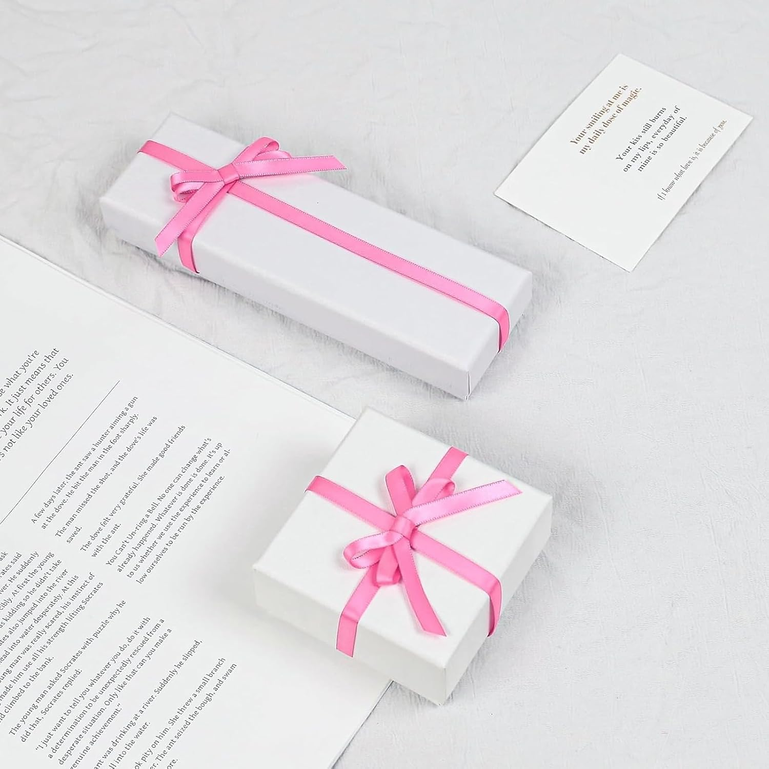 Tehttz 6 Rolls 25 Yard Pink Satin Ribbon, 1Cm Wide Craft Fabric Ribbon for Gift Wrapping, Wedding Ribbons for Flower Bouquet Craft Wedding Party Decoration (Total 150 Yard) image number 2