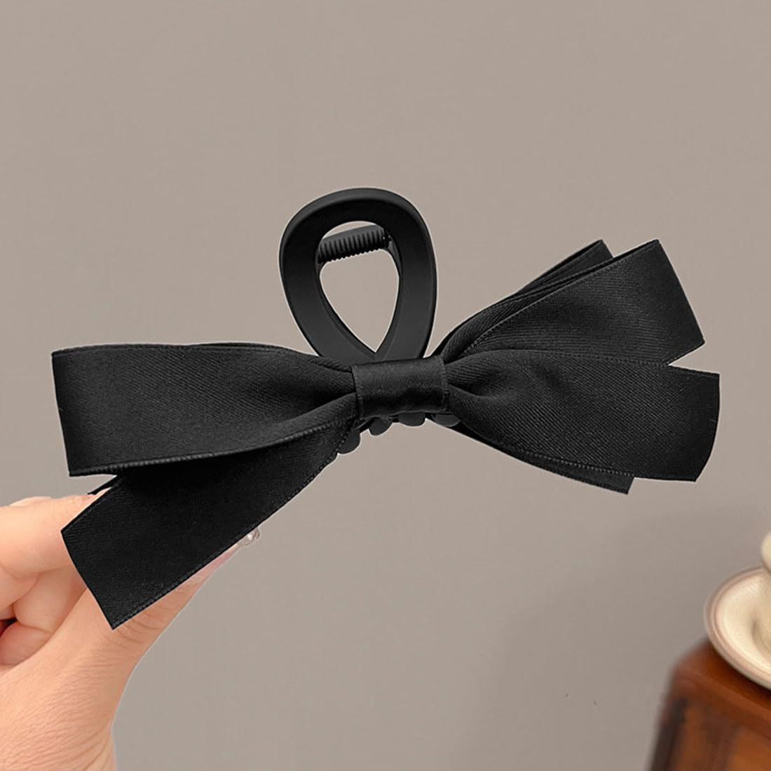 Resweky Large Black Bow Hair Clips Cute Hair Clip for Women and Girls image number 2