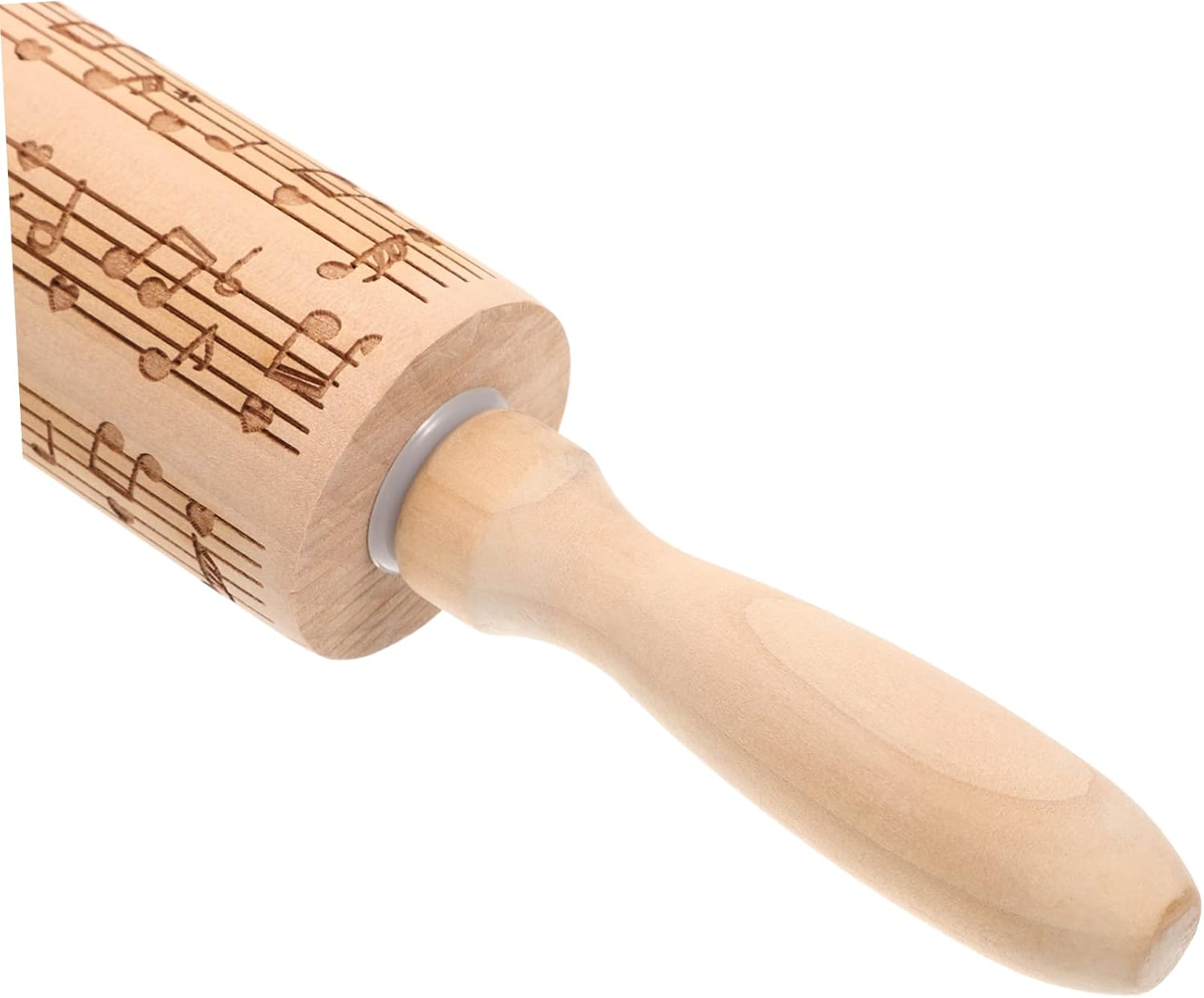 Engraved Wooden Rolling Pin for Baking with Smooth Dough Roller Nonstick Dough Press Stick Reusable Pastry Rolling Pin image number 5
