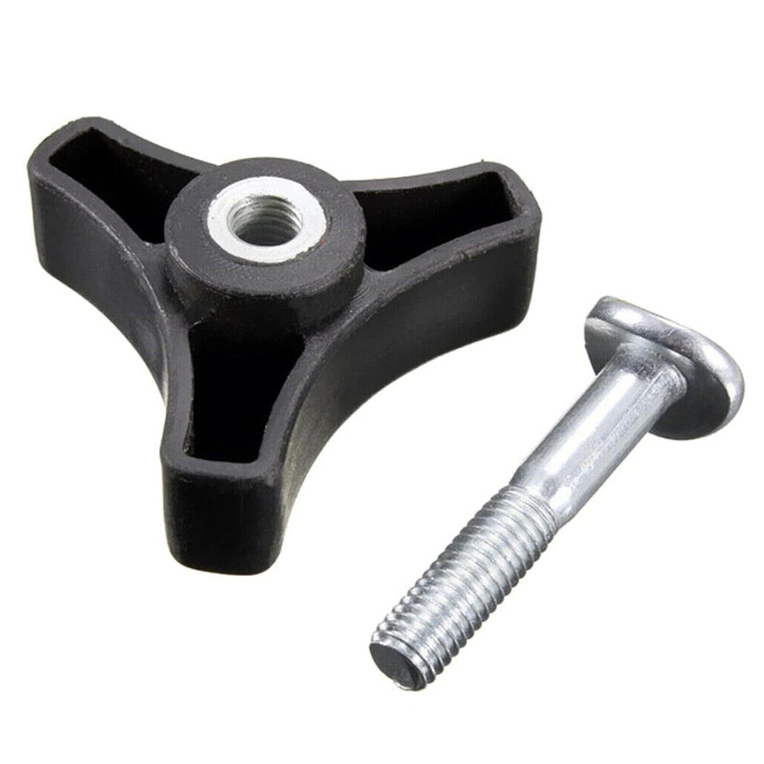 LALOCAPEYO 4 Sets Triangle Handle Knob Nut Screw Bolt Set Knob Handle Screw Fan Accessories for Lawn Mower Machine Lawn Mower Handle Bolts T-Handle Nut Screw Bolts Triangular