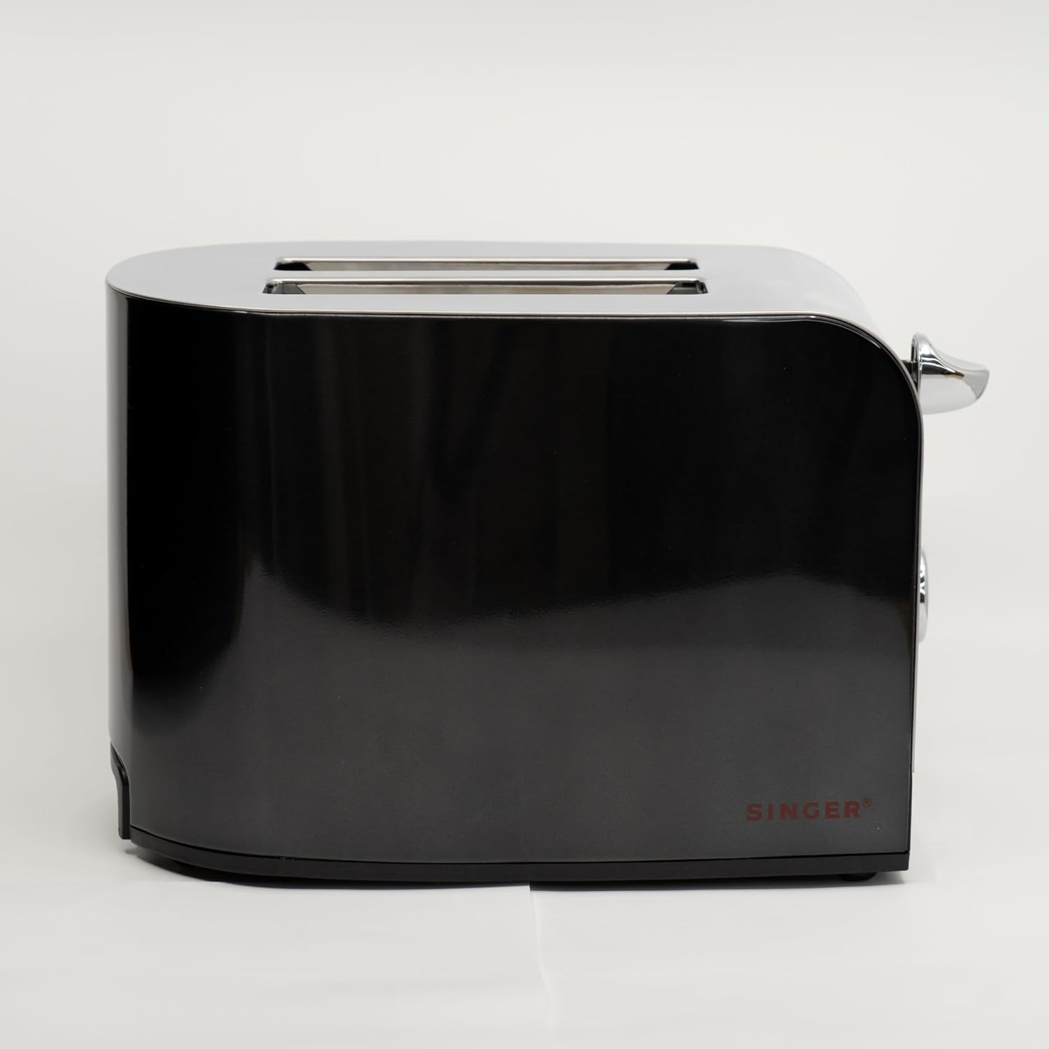 Singer 2 Slice Stainless Steel Toaster, Black - Red image number 4
