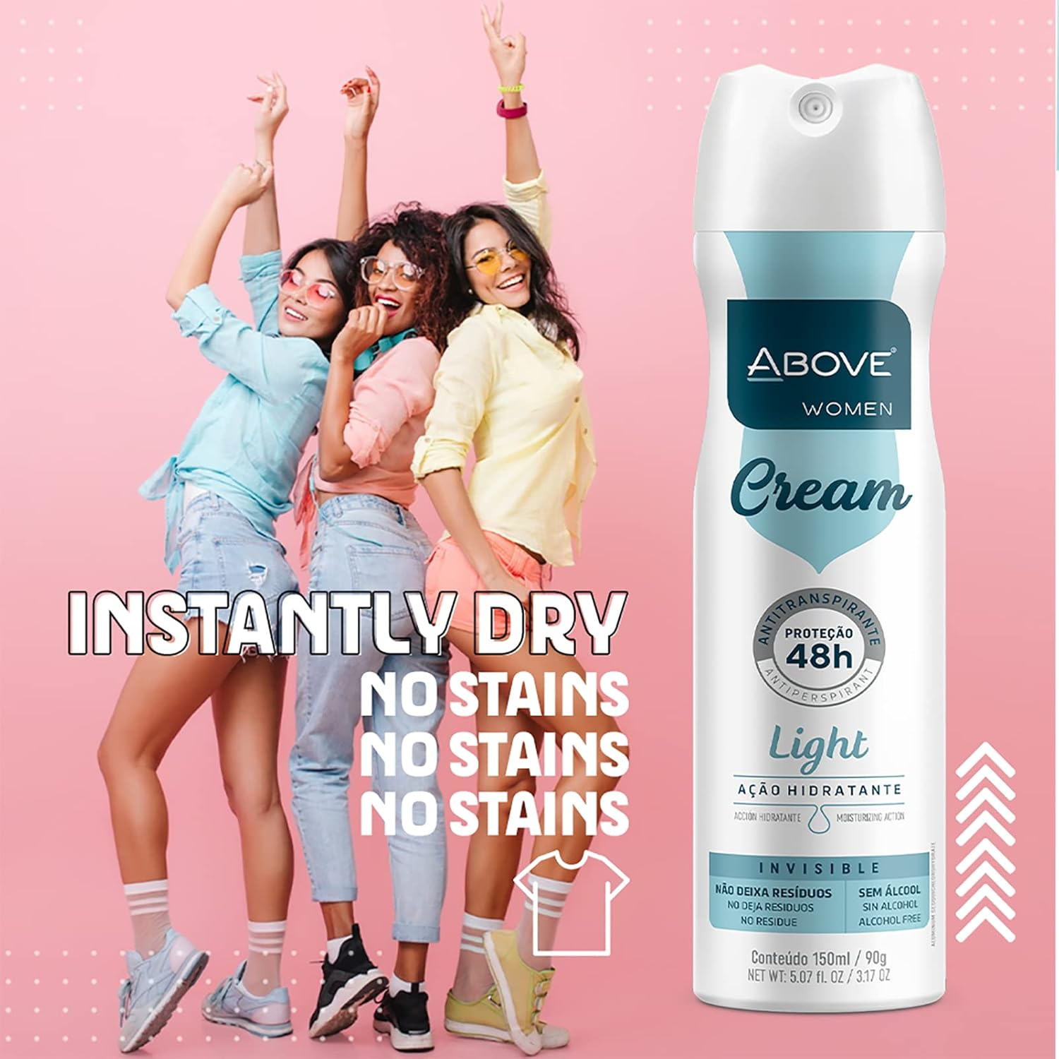Above 48 Hours Cream Antiperspirant Deodorant - Light for Women 3.17 Oz Deodorant Spray image number 3