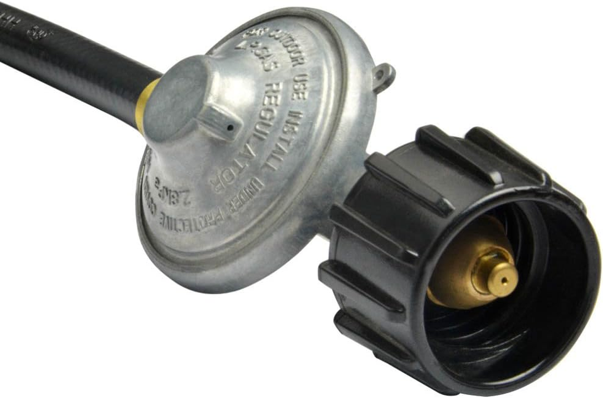 Onlyfire Universal QCC1 Low Pressure Propane Regulator with 12 Ft Hose for Most LP Gas Grill, Patio Heater and Fire Pit Table, 3/8" Female Flare Nut image number 2