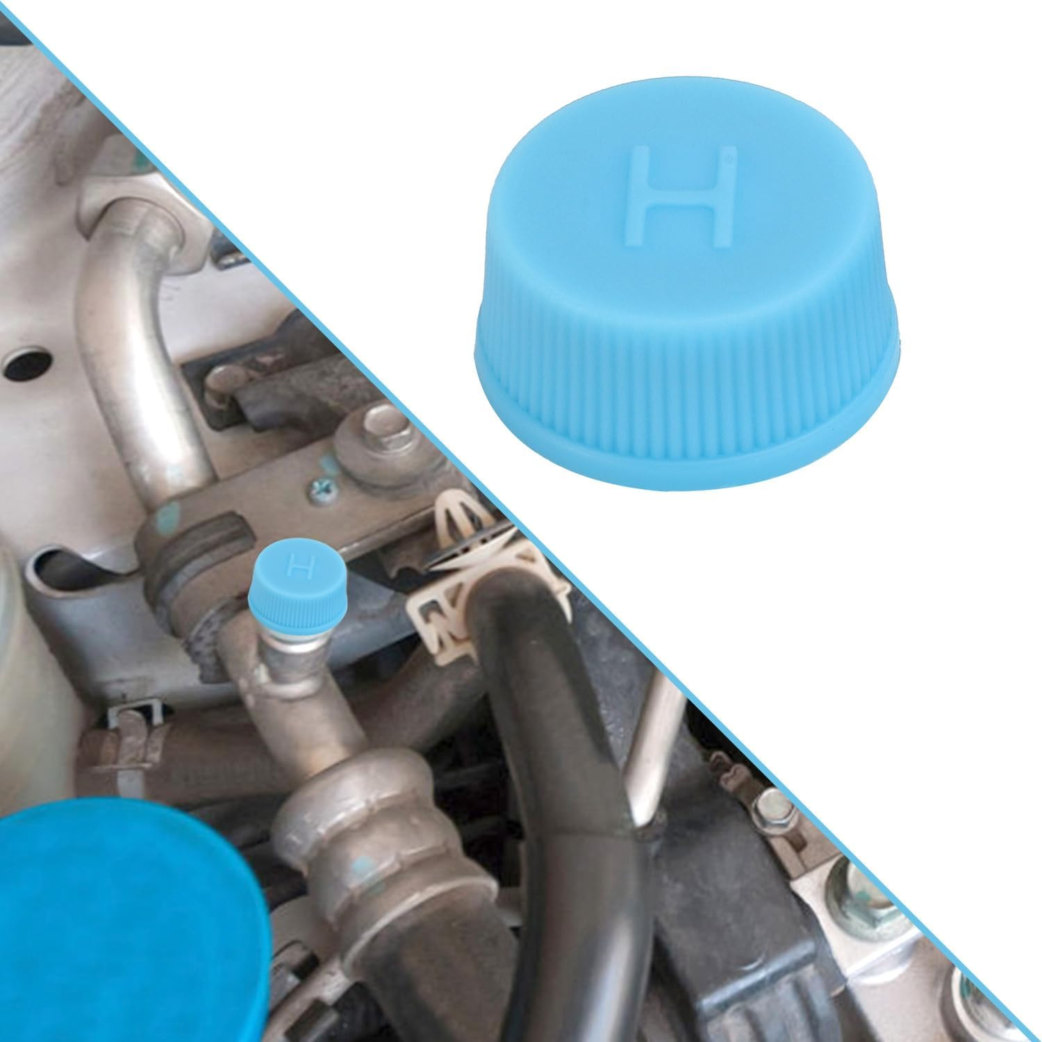 4Pcs Replacement Valve Cap for Car Air Conditioning, Leakproof R134A AC High & Low Pressure Port Caps Vehicle Air Conditioning Seal Accessories image number 4