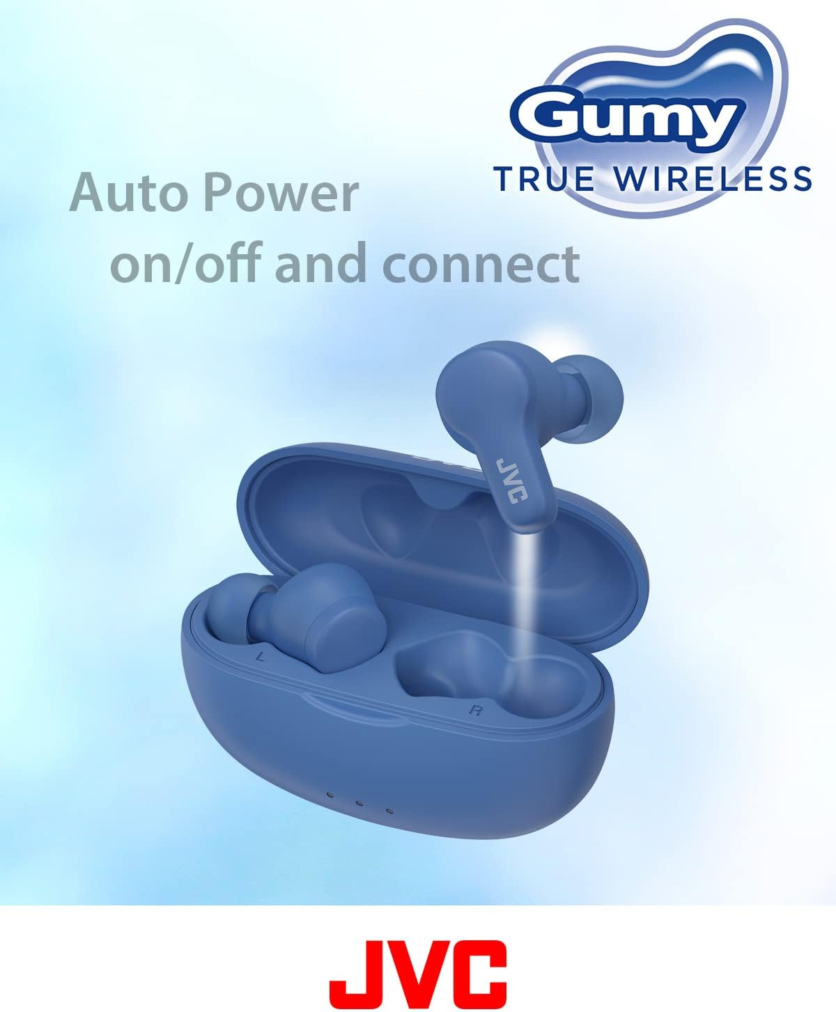 JVC HA-Z77T Gumy True Wireless Bluetooth Earbuds (Blue)