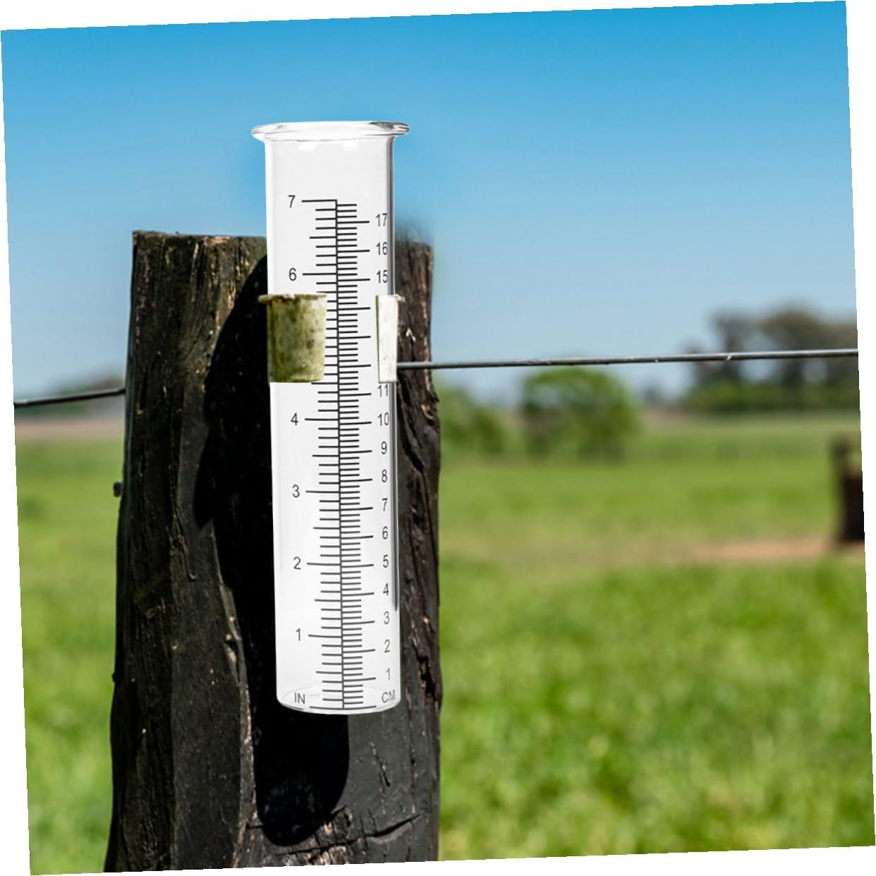 GALPADA 4Pcs Glass Rain Gauge Tubes Transparent Rain Tools with Clear Scale for Accurate Outdoor Rainfall Measurement in Garden Lawn and Plant Moisture Monitoring image number 4