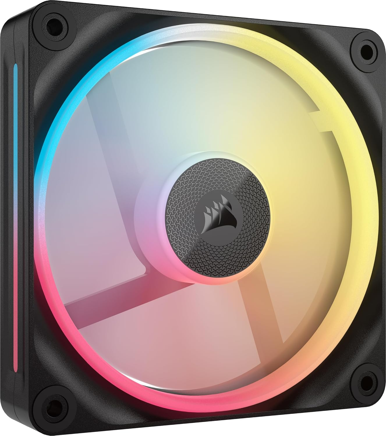 CORSAIR Icue Link LX140-R RGB 140Mm PWM Reverse Fans &ndash; Dual Fan Kit &ndash; Low-Noise, CORSAIR Magnetic Dome Bearing, Dual Light Loops, CORSAIR Quikturn&trade; Screws, Zero RPM Mode &ndash; White