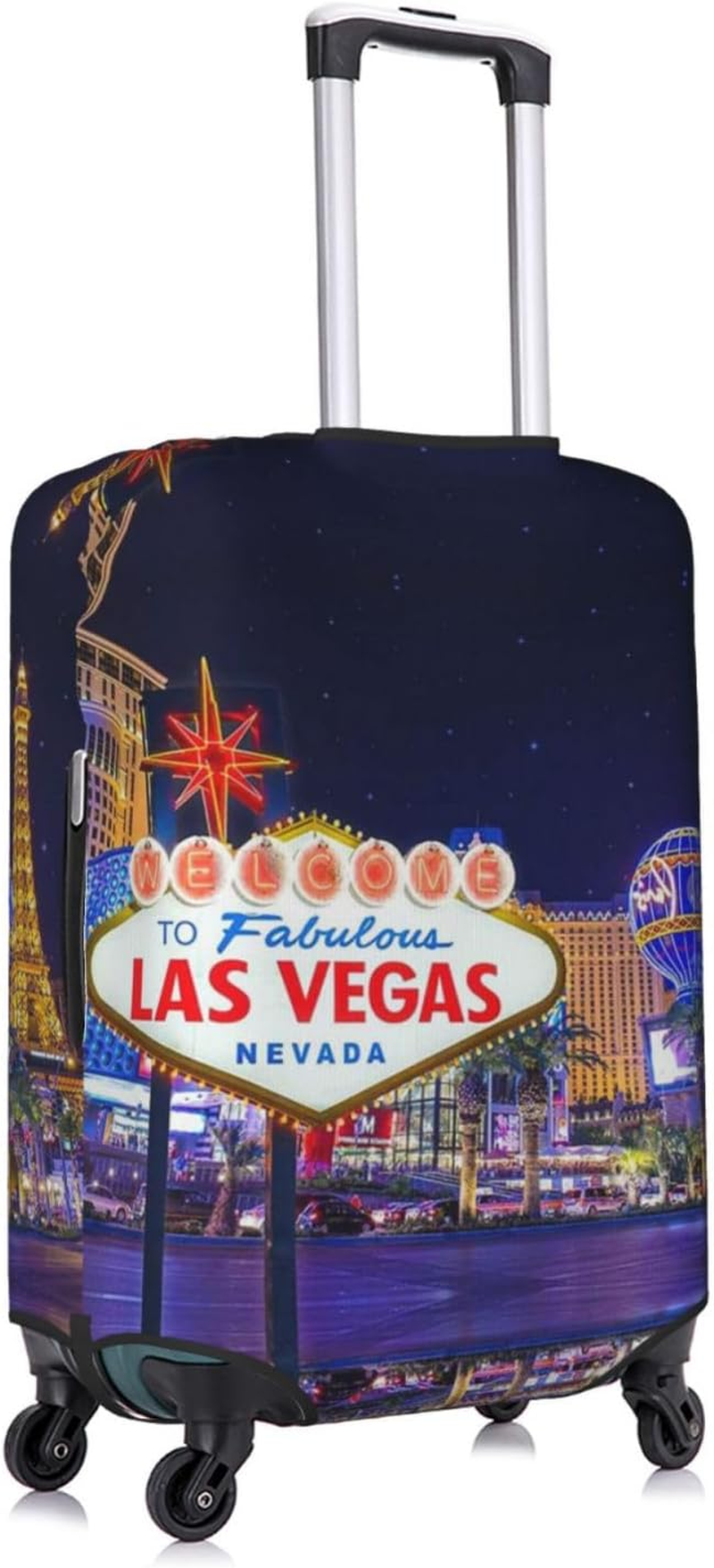 Obabo Grape Travel Luggage Cover,Washable Suitcase Cover Protector Anti-Scratch Suitcase Cover Fits 18-32 In, Las Vegas Night City, S image number 3