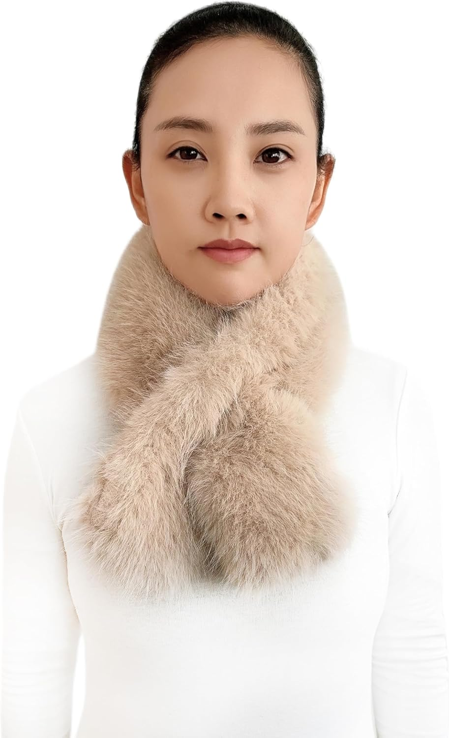 Lina & Lily Women'S Winter Pull-Through Neck Scarf Long Pile Faux Fur
