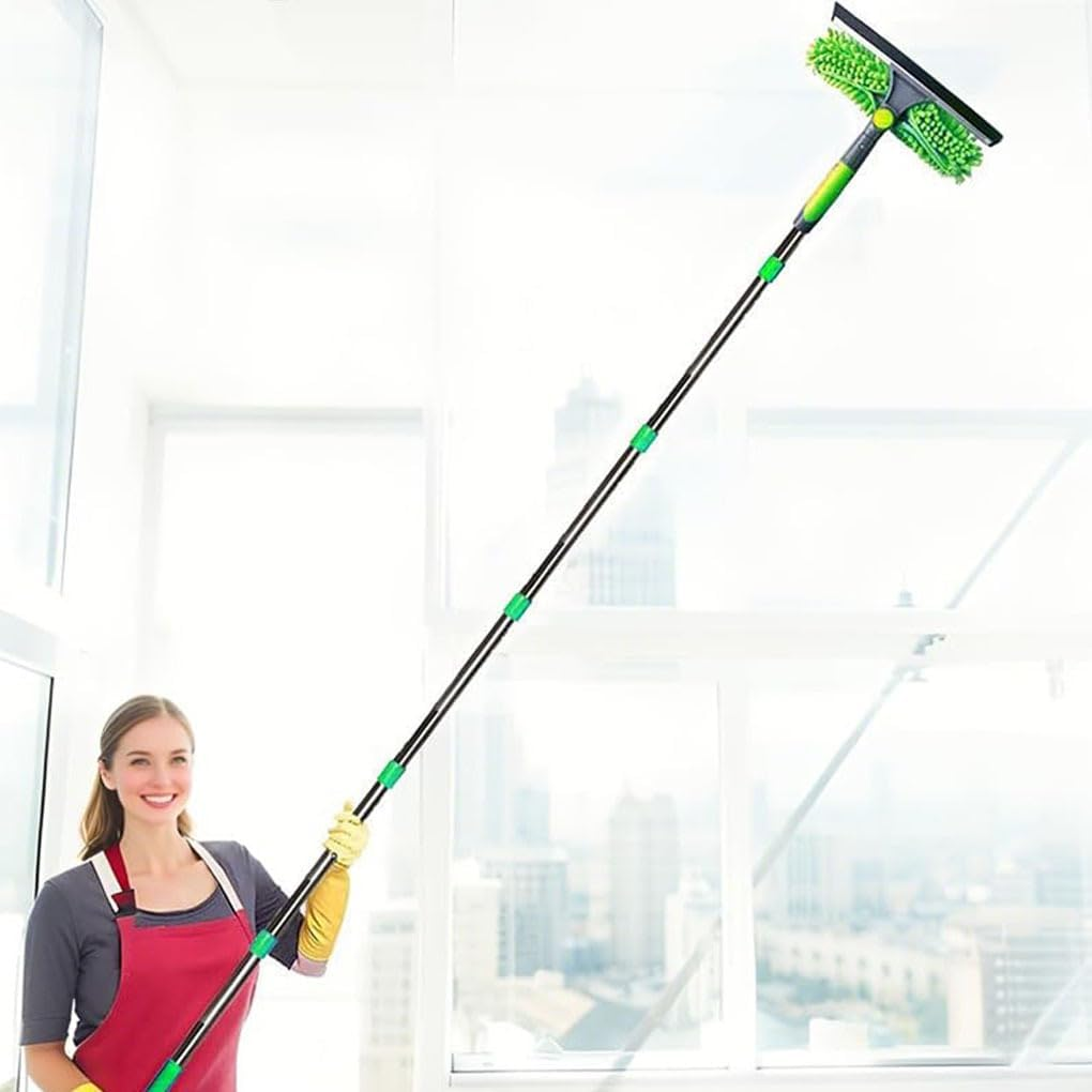 IOIUSKKU Extendable Window Cleaner Pole 5M Telescopic Extension Long Reach Window Cleaning Equipment ABS Window Cleaning Pole, A - C image number 4
