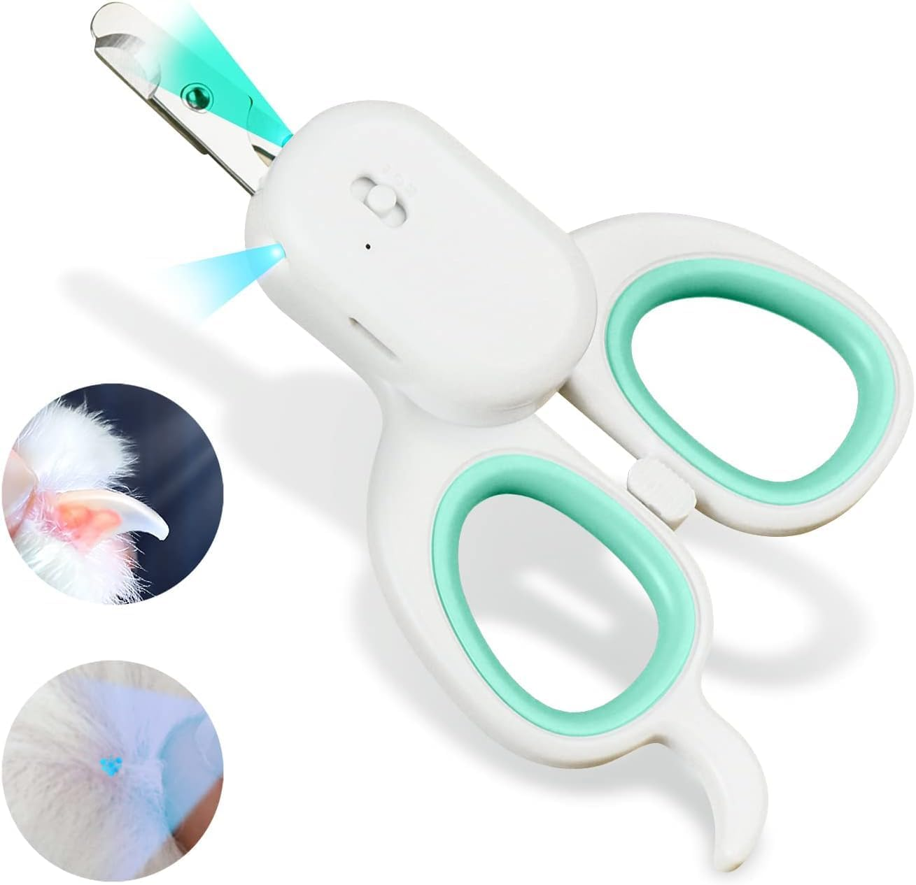 Pet Nail Clipper with LED Light, Cat Claw Trimmer with Ultra Bright LED Light for Nail Bloodline to Avoid over Cutting, Sharp Angled Blade Grooming Tool for Dog Cat Rabbit Small Animals image number 1