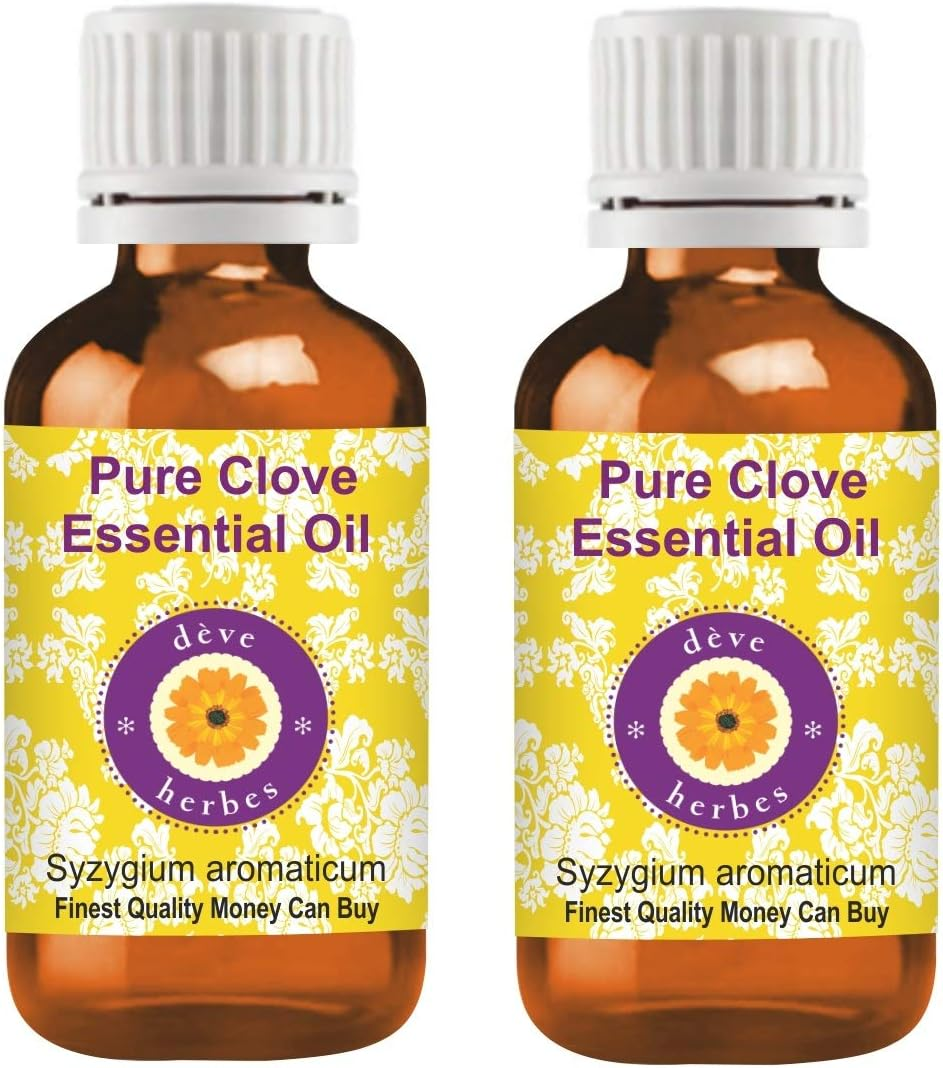 Deve Herbes Pure Clove Essential Oil (Syzygium Aromaticum) Natural Therapeutic Grade Steam Distilled (Pack of Two) 100Ml X 2 (6.76 Oz) image number 1
