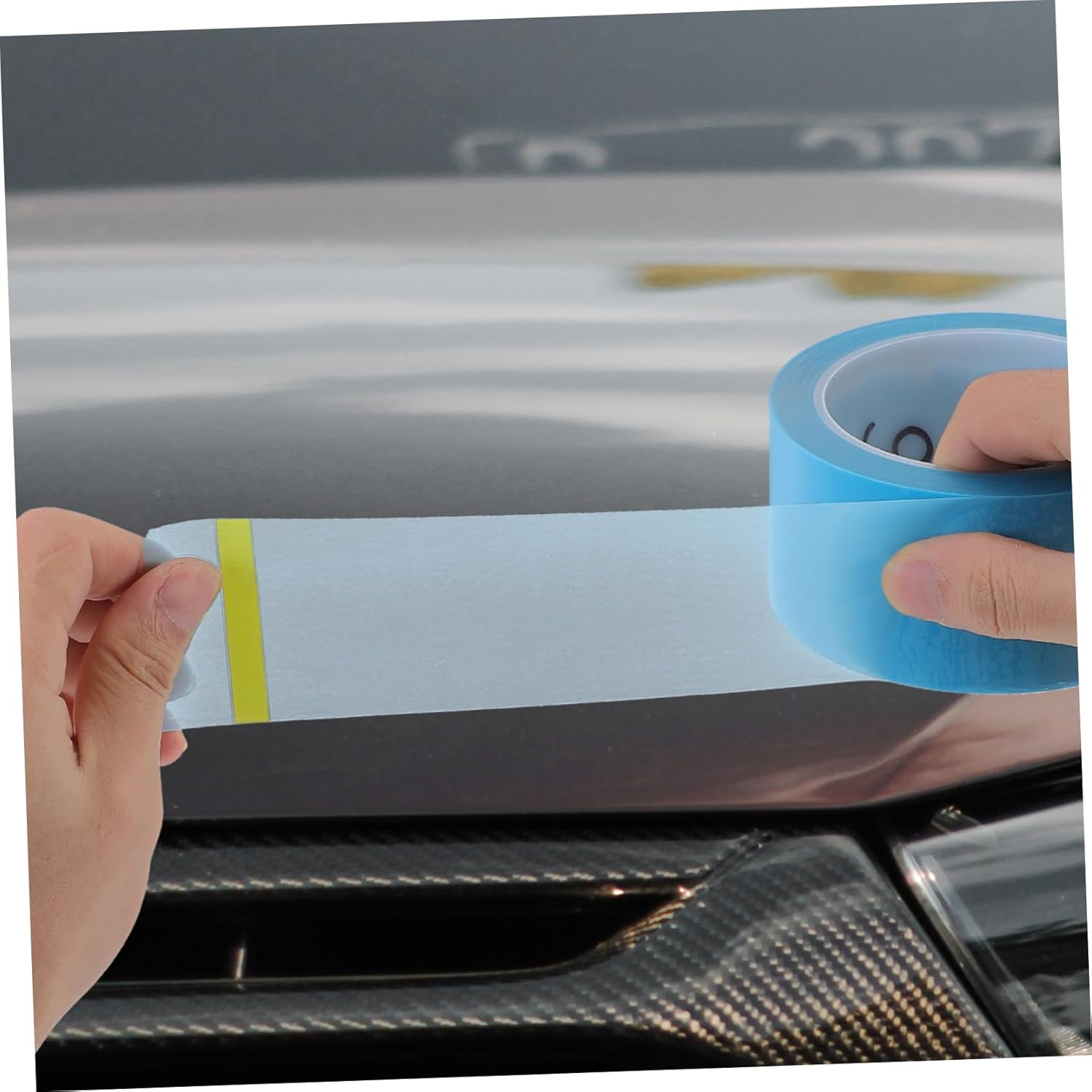 5Rolls Matte Painters Tape Low Tack Auto Body Masking Tape Long Masking for Car Painting image number 5