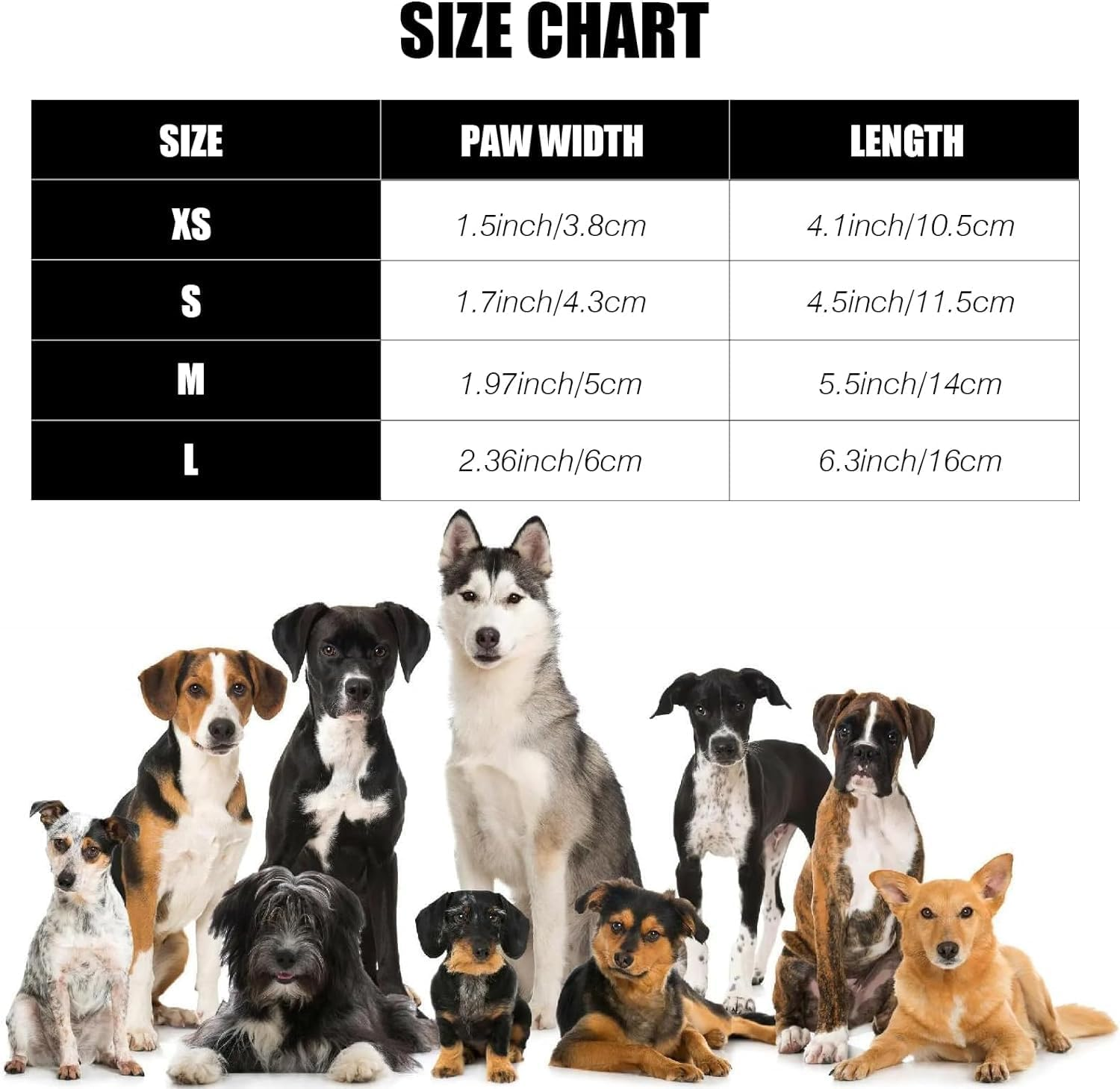 Breathable Dog Paw Protector Socks - 4Pcs Anti-Slip Soft Fabric Claw Grip Socks for Dogs, Double Sided Paw Protectors, L Size image number 1