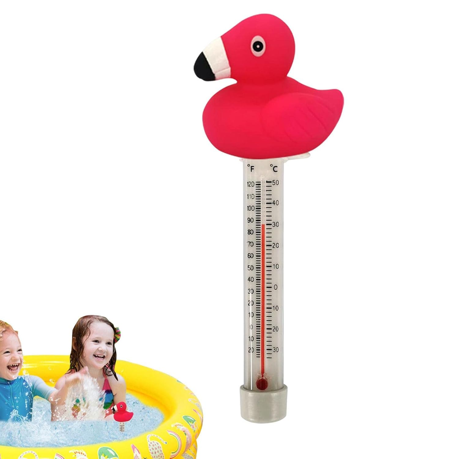 Generic Duck Floating Water Thermometer - Digital, Solar Powered, Shatterproof, Accurate to 1&deg;F, 0-50&deg;C, Indoor/Outdoor, Aquarium, Spa, Pool, Hot Tub, Fish Pond, Decorative Duck Design