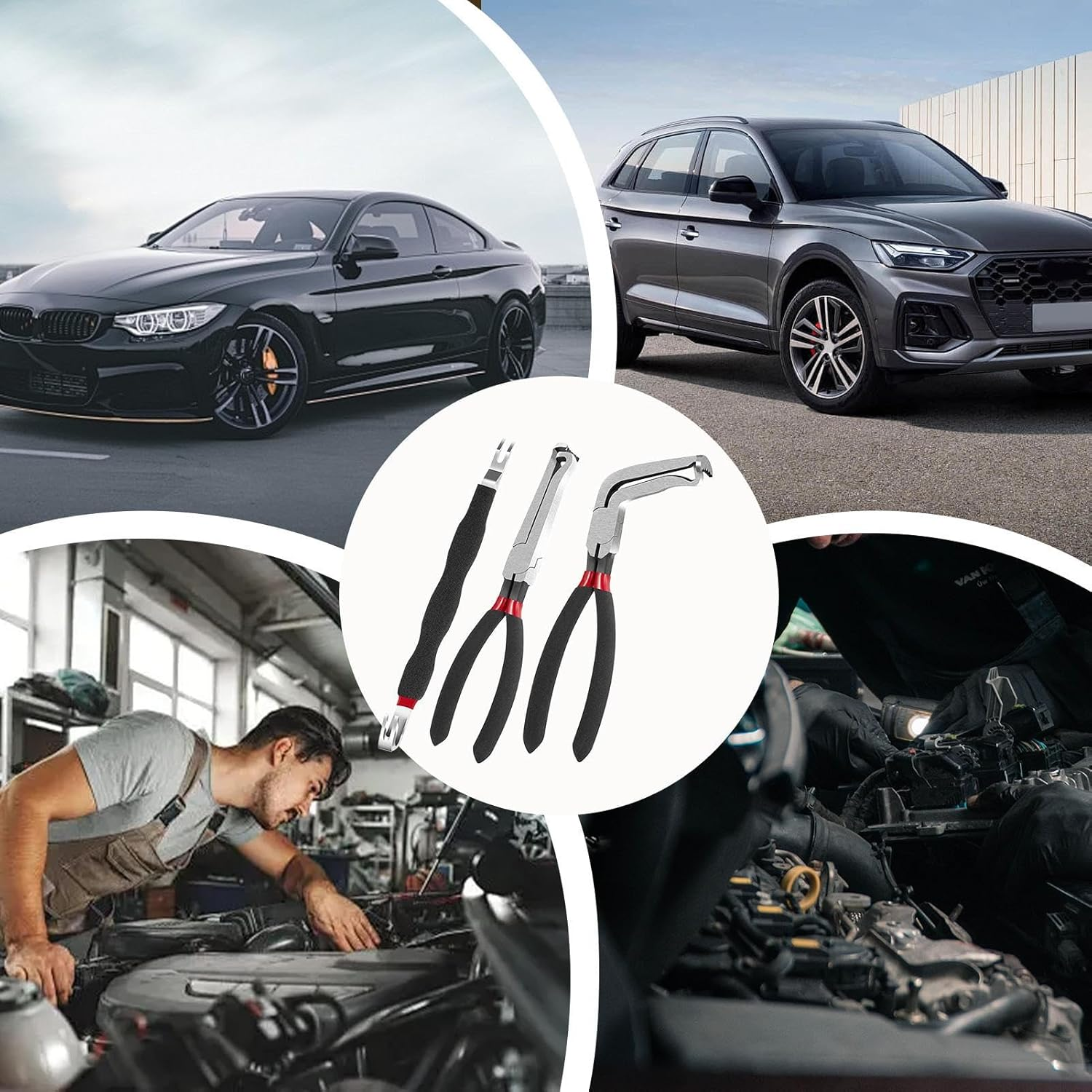 Electrical Plug Disconnect Pliers,Electrical Connector Tool Kit | Vehicle Accessories, Wire Plug Removal Tool for Maintenance image number 3