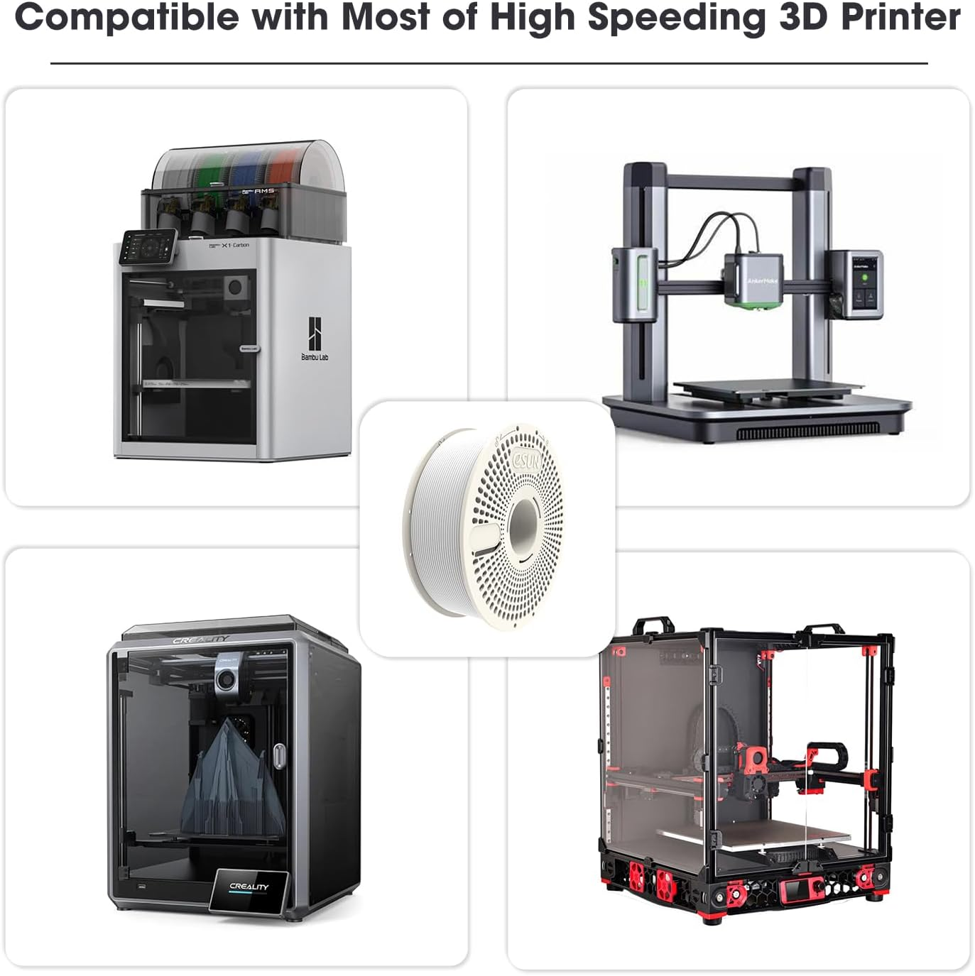 Esun Matte PLA Refill Filament and Spool Kit, Spoolless Matte PLA 1.75Mm and Removable Filament Espool+, 1KG Spool (2.2 LBS) 3D Printing Filament for 3D Printers,Dark Grey