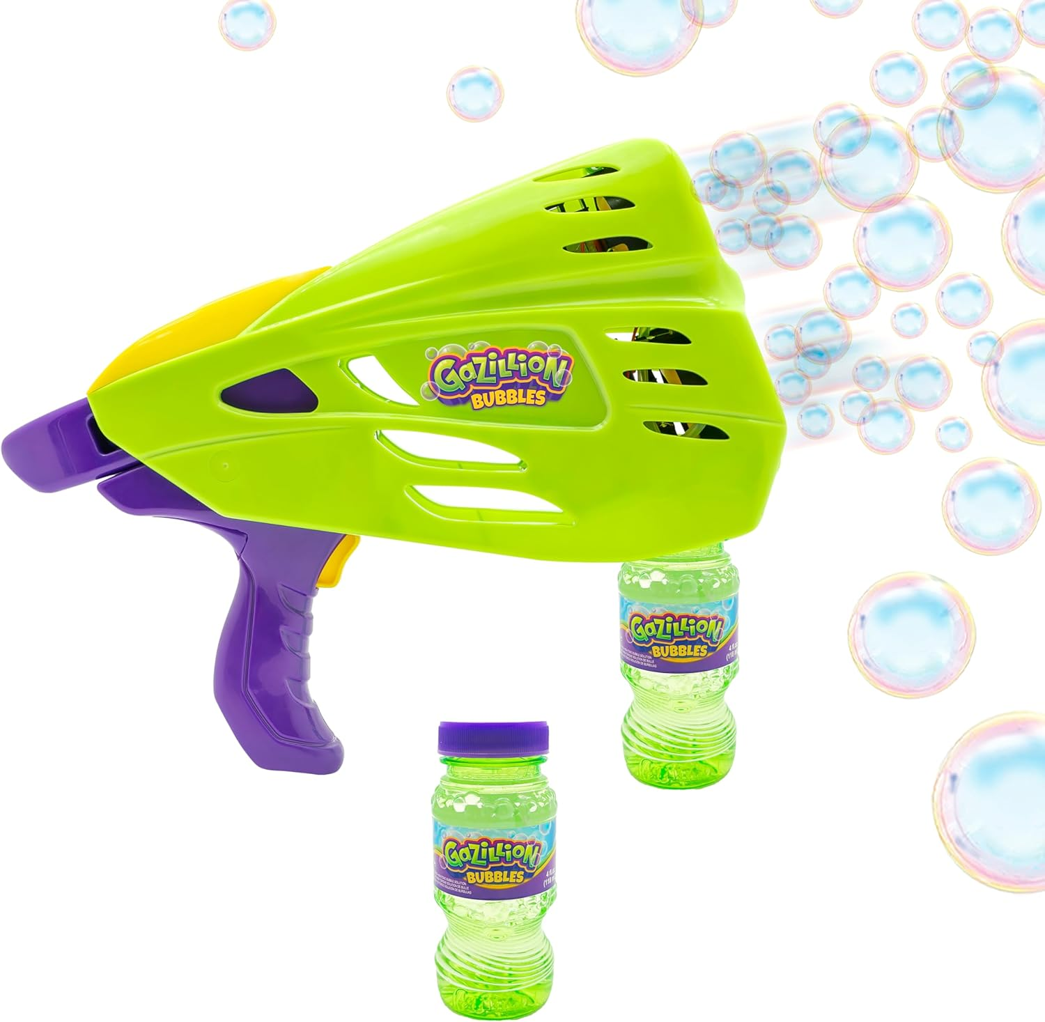 Gazillion Bubbles Double Bubble Blaster - 2-In-1 Bubble Wand & Machine - Endless Bubbles - LED Light Show - Includes 2 Bottles of Bubble Solution image number 3