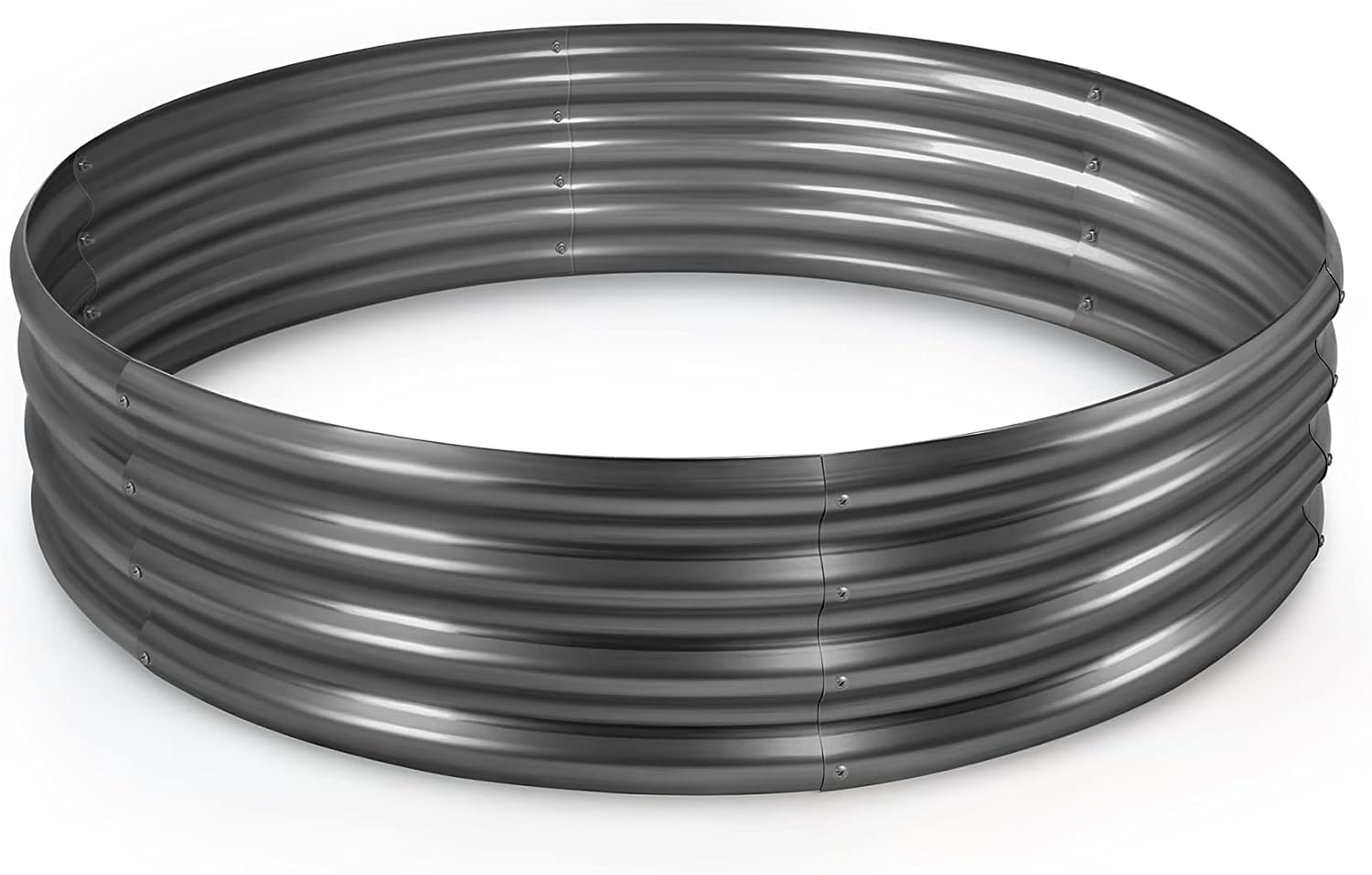 Land Guard Galvanized Raised Garden Bed Kit, round Large Metal Galvanized Planter Raised Garden Boxes Outdoor&hellip;