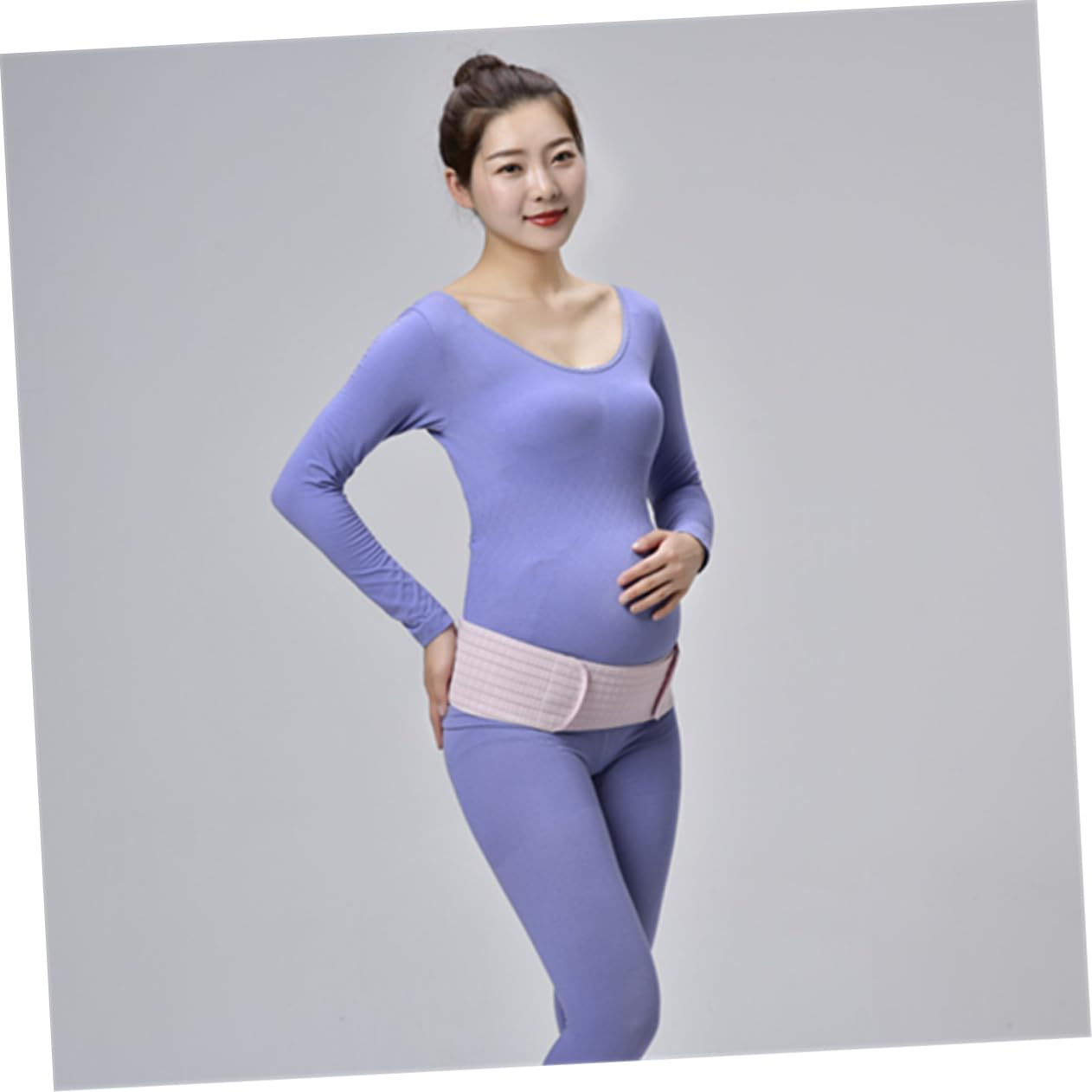Maternity Belt for Pregnant Women Breathable Abdominal Support Band Postpartum Pelvic Belt Back Brace Optional Upper Belly Band image number 2