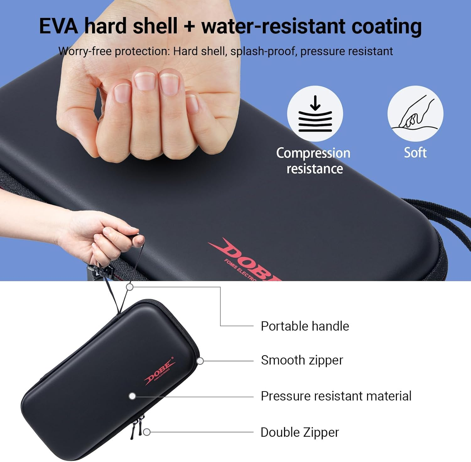 Carry Case for Nintendo Switch 2, Switch 2 Case with 12 Game Card Slots, Waterproof and Shockproof Storage Bag for Switch 2, Must-Have Switch 2 Accessories Kit 2025 image number 2