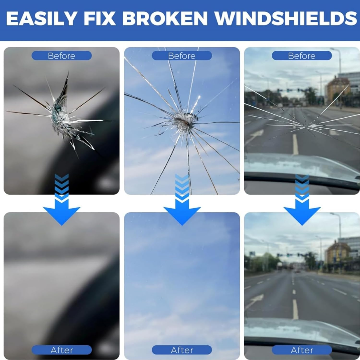 Windshield Repair Kit, Quick and Efficiency Glass Repair Fluid, Car Windshield Crack Repair Resin Kit for Fixing Chips, Bulls-Eye, Cracks and Star-Shape Cack-2 Pack image number 3