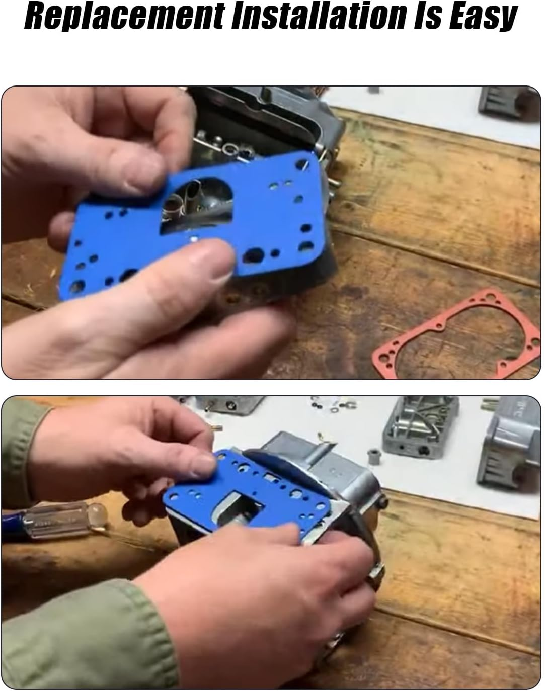 Carburetor Rebuild Kit Fit for Holley Perf Carburetors 4-Barrel Gasoline Dual Pumps Models 4150 600 650 700 750 800 850 CFM, Replace 37-485 image number 3