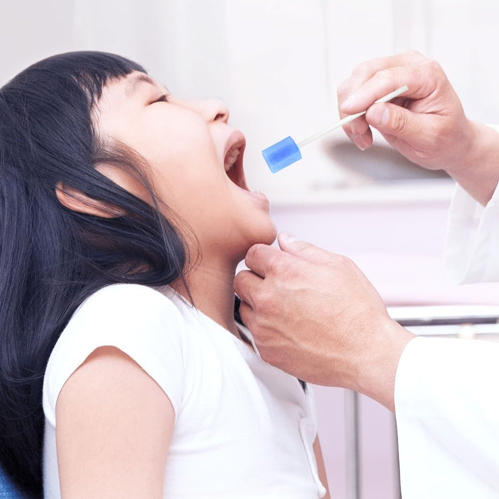 Disposable Mouth Swabs Sponge,Mouth Care Sponge Tooth Cleaning Sponge,Mouth Swabs Sponge,Sponge Swabs Mouth Cleaning Sponge Mouth Care Sponge (Blue) - Blue image number 4