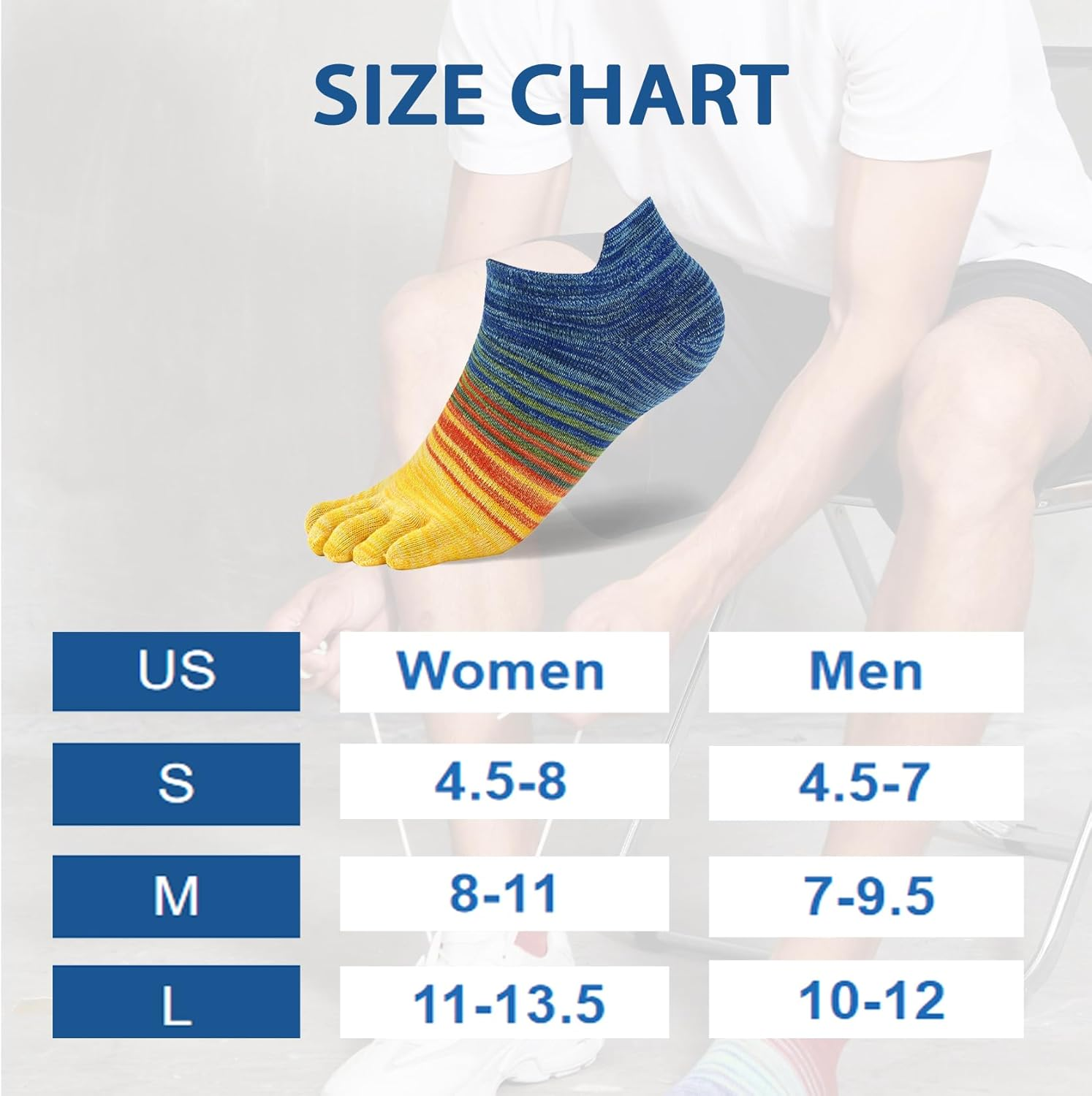 Tikmox Toe Socks for Women Ankle/Crew Running Socks Cotton Five Finger Socks(3-6 Pairs)