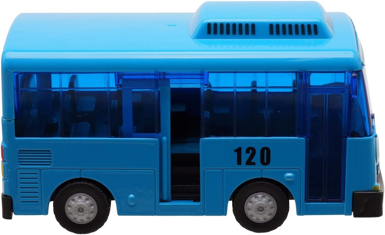 Metal Die-Casting Bus Toy - TAYO the Little Bus Push and Go Play Vehicles Toy & Games for Kids, Girls & Boys Animation Character Friends (TAYO the Blue Bus)