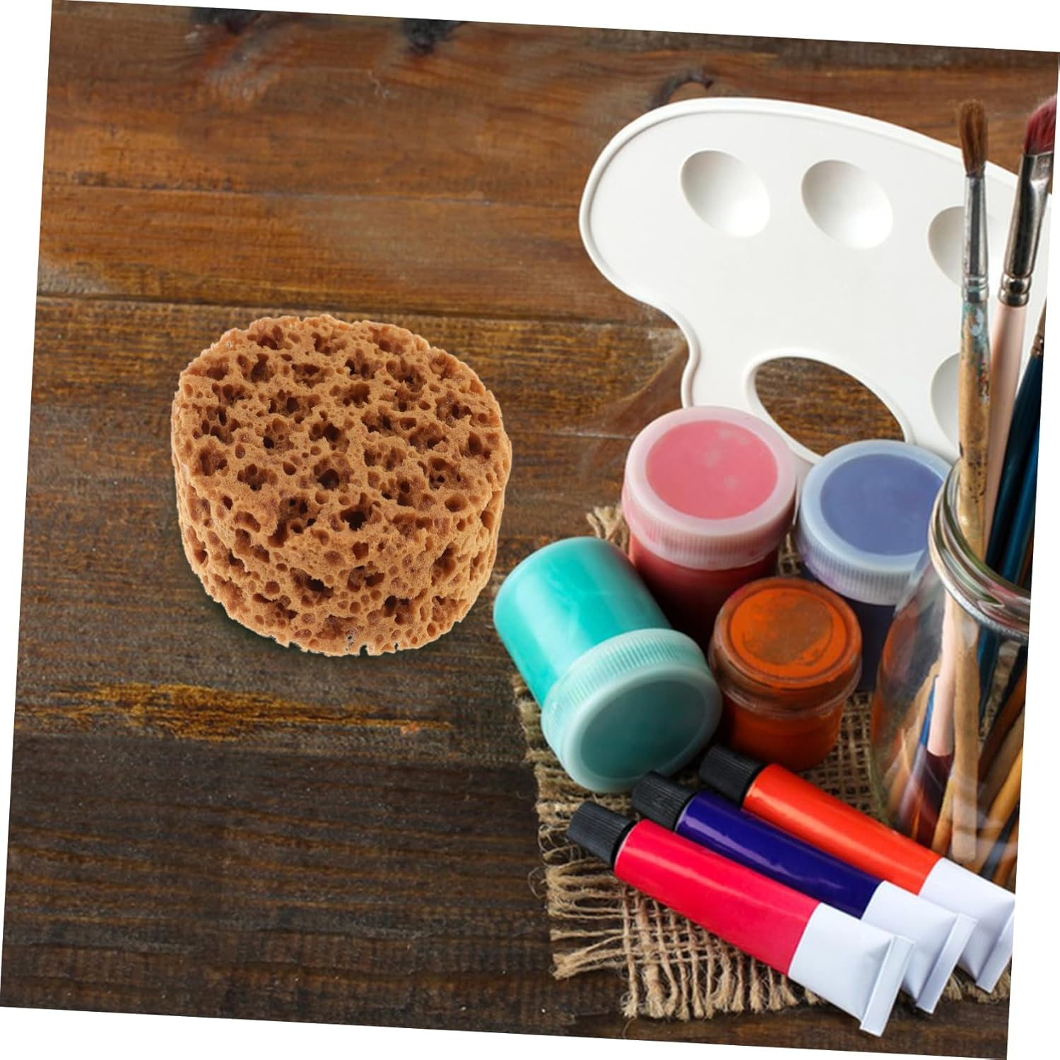 Bestonzon Paint Brush Tools Artificial Sea Sponge Textured Painting Tool for Walls Furniture Crafts Reusable Art Sponge Applicator