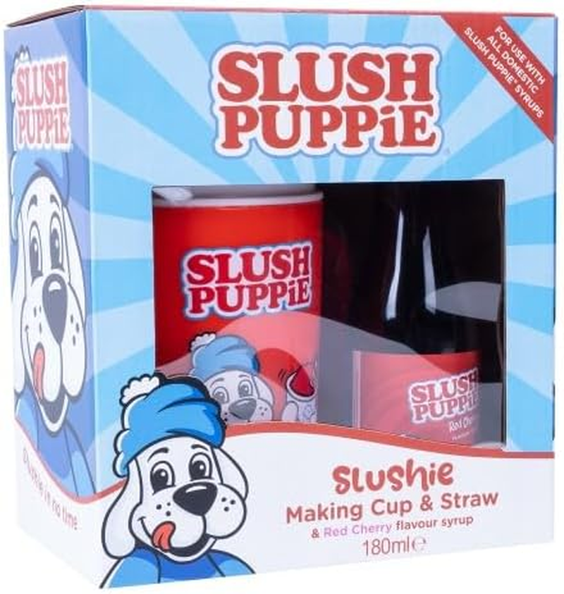 Slush Puppie Making Cup & Red Cherry Syrup Set - Create Refreshing Slushies at Home image number 1