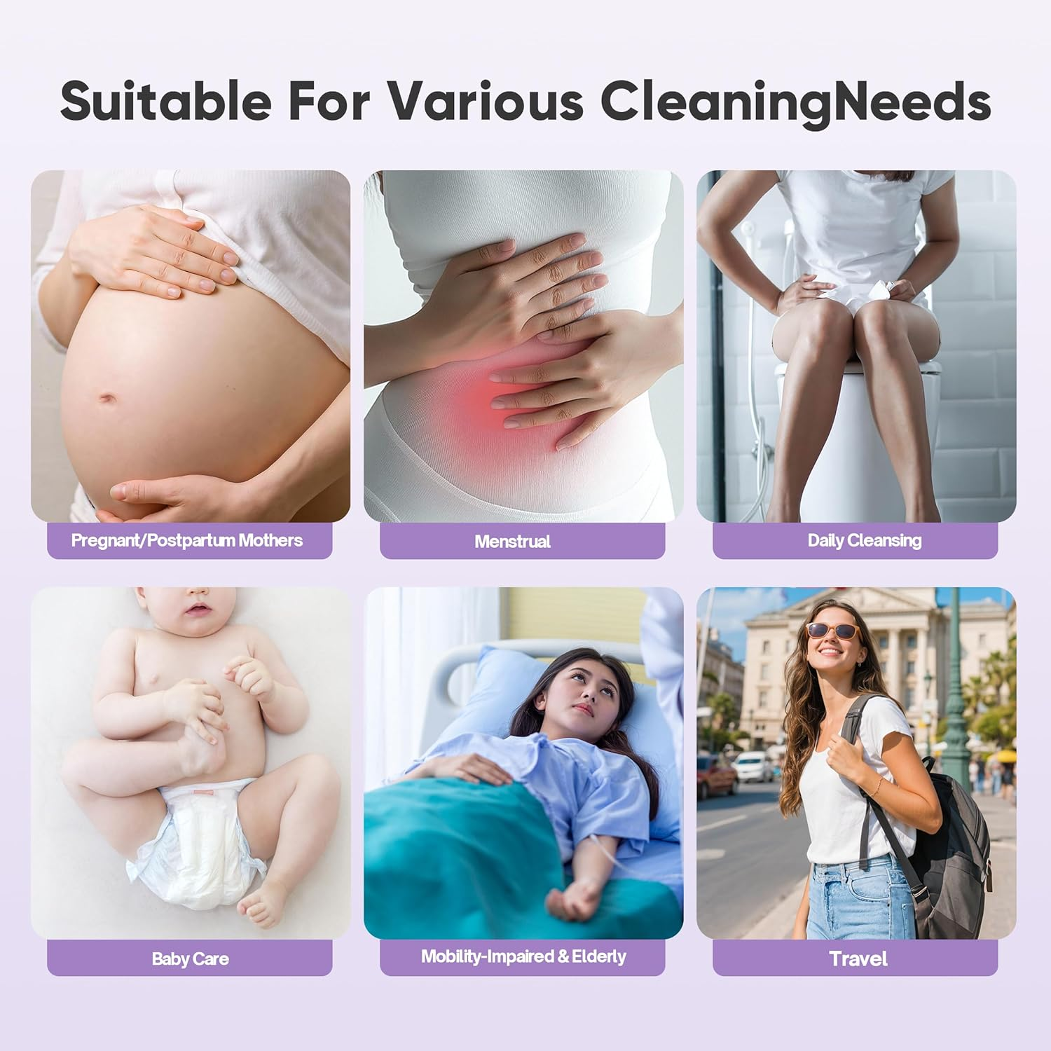 Portable Bidet - Mini Foldable Handheld Personal Travel Bidet with 2 Pressure Options Electric Sprayer Toilet for Personal Hygiene Cleaning/Soothing Postpartum Care/Perineal & Hemmoroid Treatment - Green image number 5