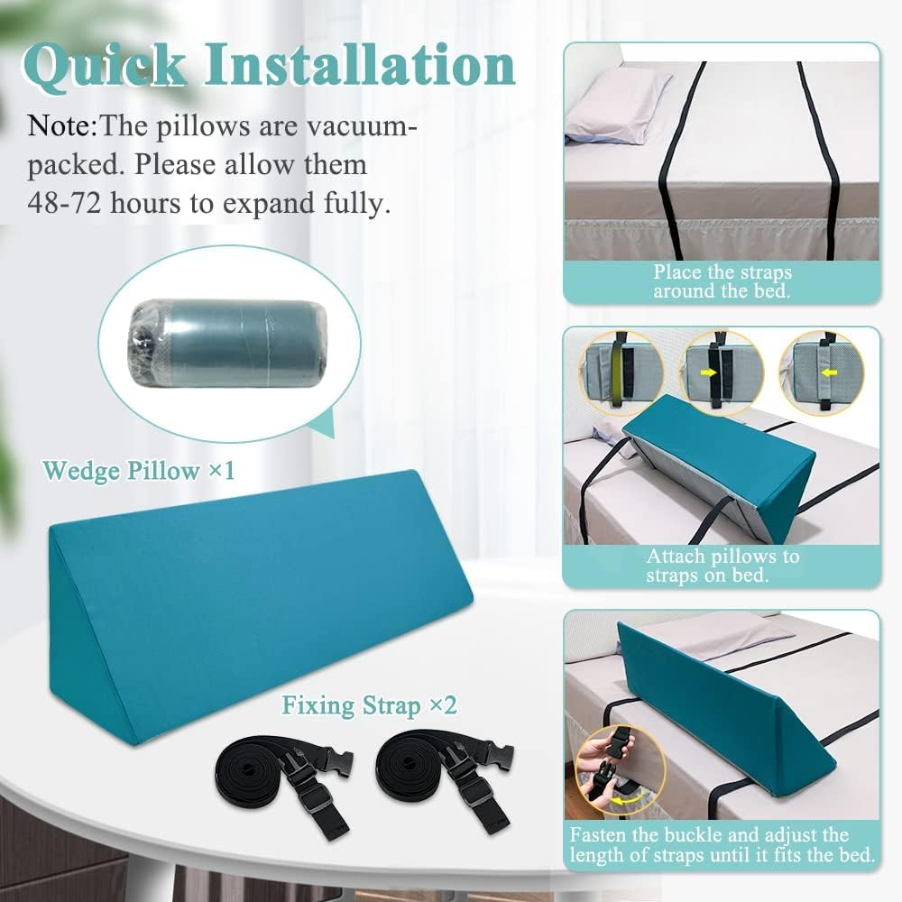 Bed Rails Foam Bolsters Bed Guard Rails for Elderly Adults Bed Railing Foam Safety Bed Side Rails Pads for Seniors Hospital Bedrail Foam Roll Control Bolster Medical Wedge Cushions Bed Bumper (1 Pcs) image number 5