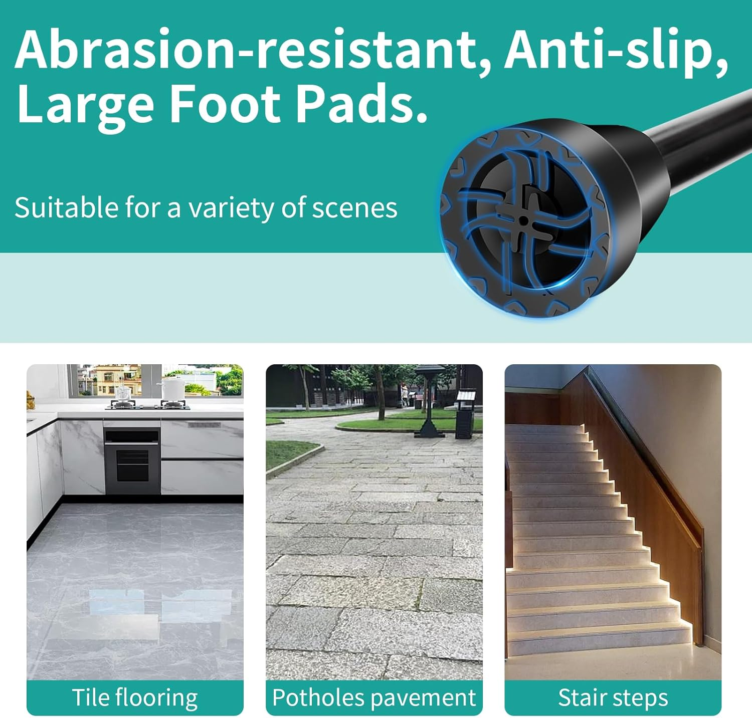 Forearm Crutches for Adults(1 Pair)， Adjustable Adult Crutches with Cuffs, Elbow Cushion, Grip Cushion，Aluminum Lightweight Arm Crutches Forearm for Adults，Foldable Crutch for Walking (Grey) image number 5