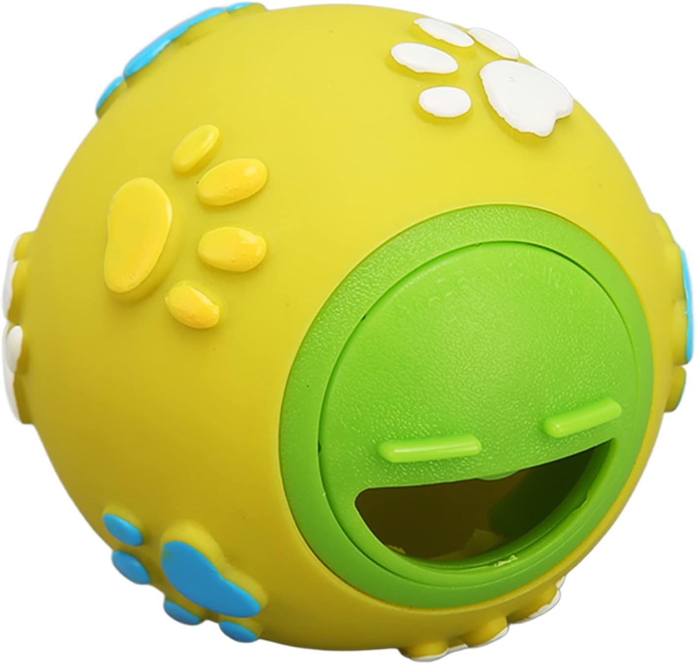 EVTSCAN Squeaky Dog Chew Ball Toy, Dog Treat Dispensing Ball, Puppy Chew Toys for Teething, Puppy Behavioral Training Aid Toy Dog Stuff image number 2