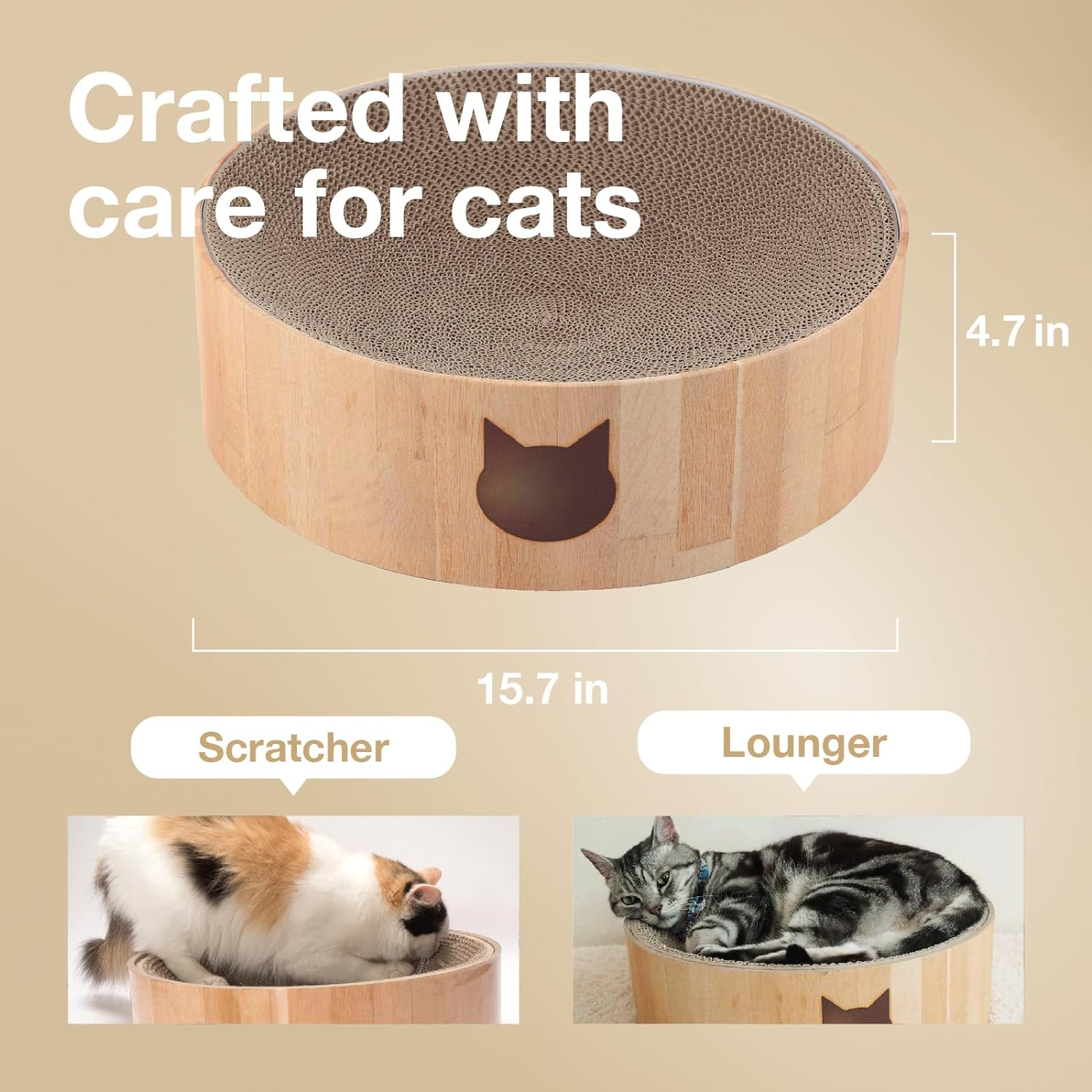 Necoichi Cozy Cat Scratcher Bowl (Cat) image number 4