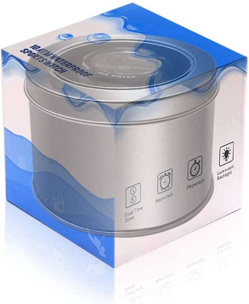 10 ATM Waterproof Sports Watch for Swimming and Diving, with Functions of Chronograph, Timer, Dual Time, Alarm Clock, 12 and 24 Hour Format Switchable image number 2