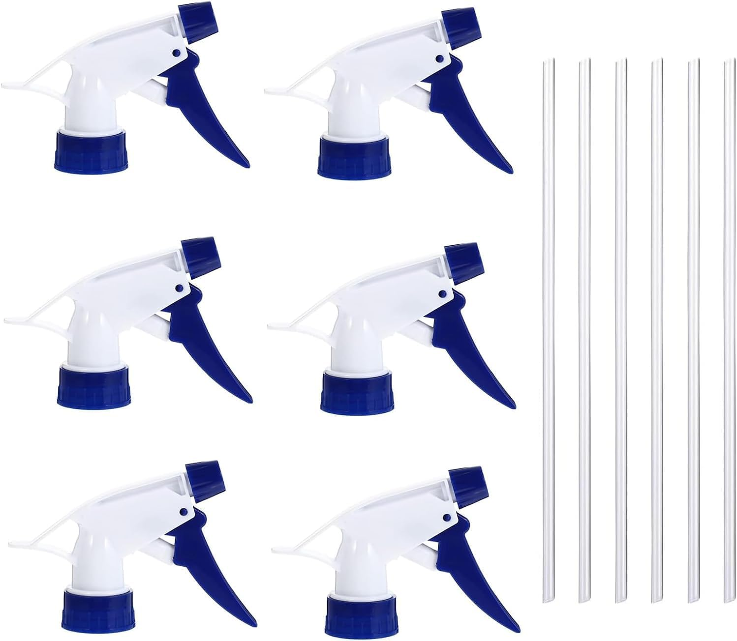 6Pcs Heavy Duty Trigger Sprayer Replacement Nozzles - 28-400 Spray Bottle Nozzle, Plastic Sprayer Tops, Standard Mist Spray Nozzle, Black