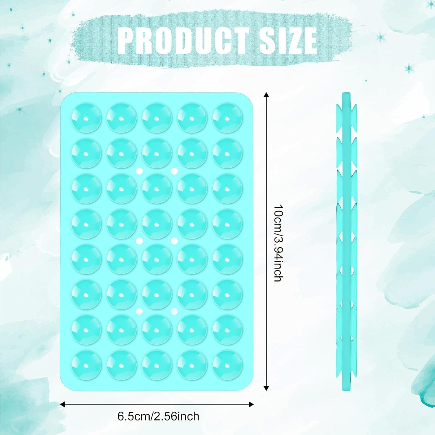 Silicone Suction Phone Case Mount, Double Sided Suction Cup Phone Pad Hands-Free Phone Holder, Silicone Phone Sticky Grip Fidget Toy Gift Compatible with Iphone Samsung Google Pixel (Lake Blue) - Transparent image number 6